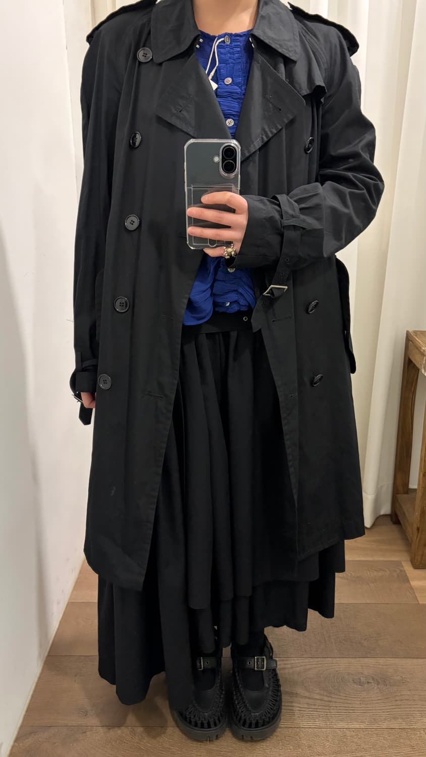 Double Button Trench Coat 상품이미지2