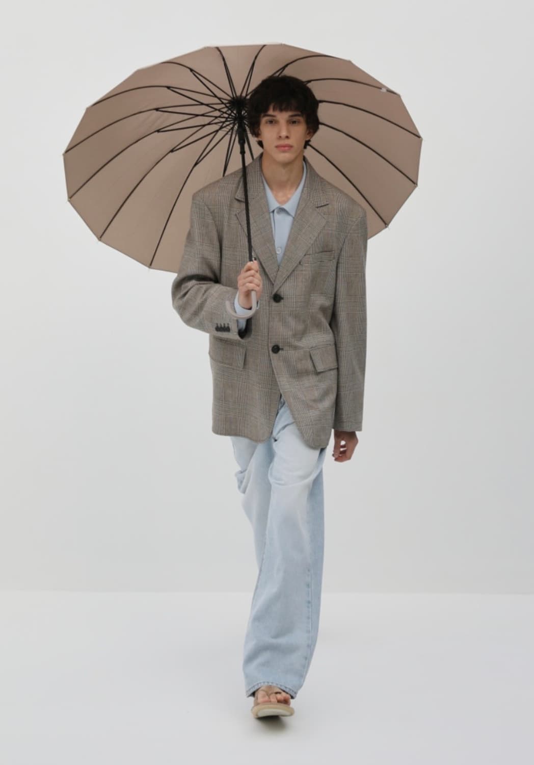 쿠어 글렌 체크 울 오버사이즈 블레이저 (M, 새상품) 상품이미지9