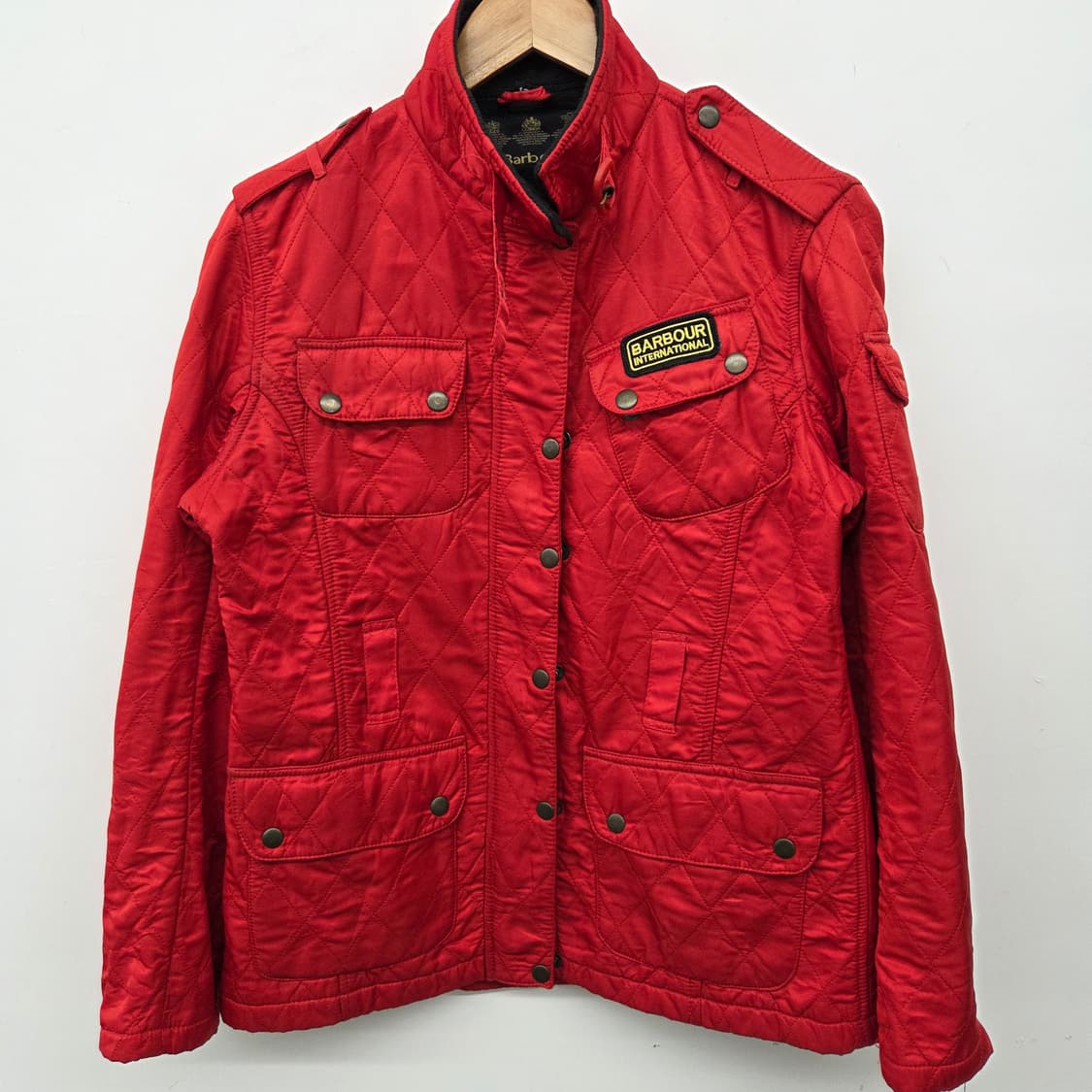바버 인터네셔널 퀼팅 자켓 레드 남s 상품이미지2