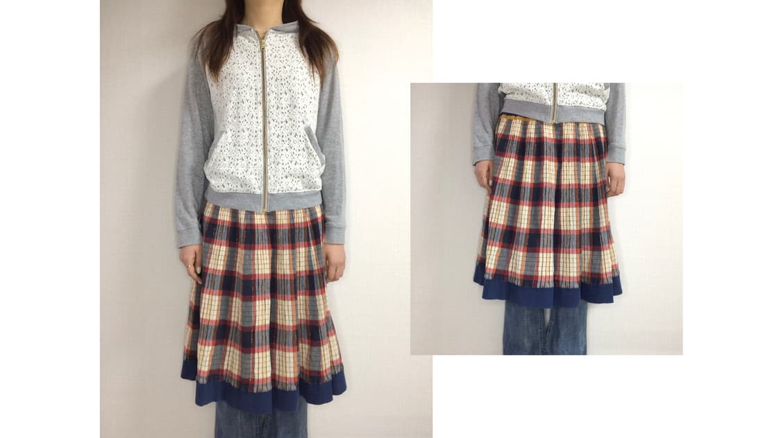 빈티지 그레이 레이스 후드집업 상품이미지1