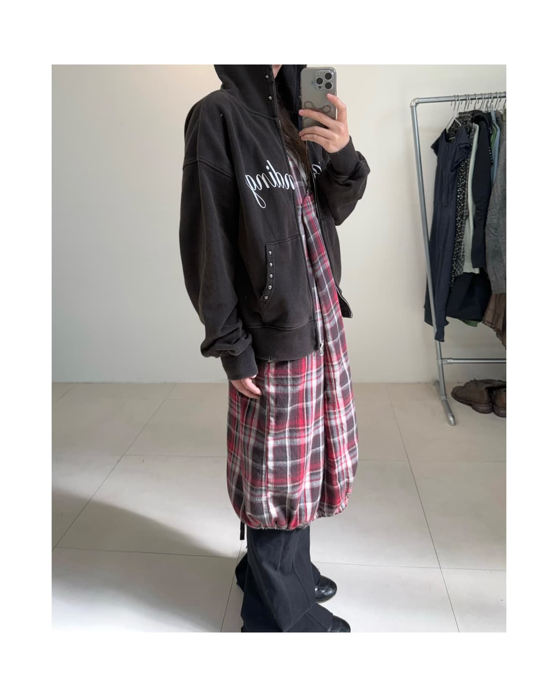 Wego 더티워싱 후드집업 상품이미지1