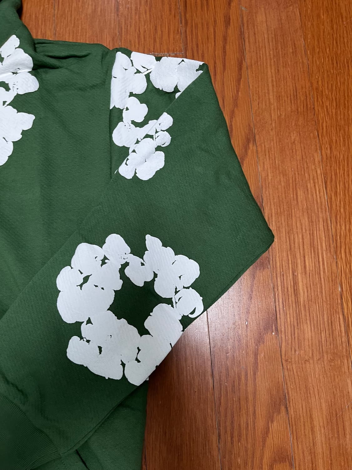 데님티어스 그린 후드티 판매 상품이미지3