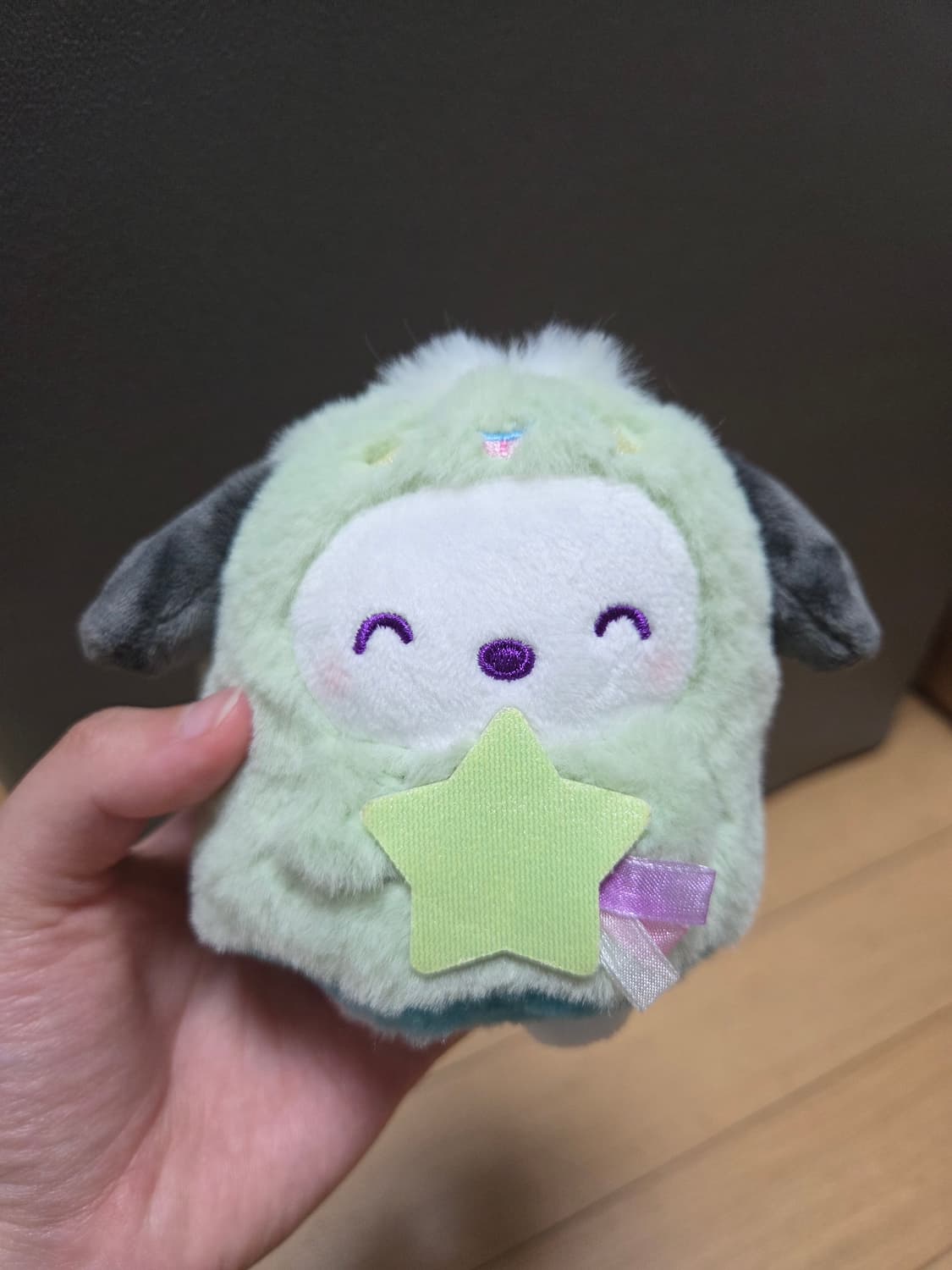 새상품)산리오 포차코 스타리오바케 야광별 인형키링 상품이미지2