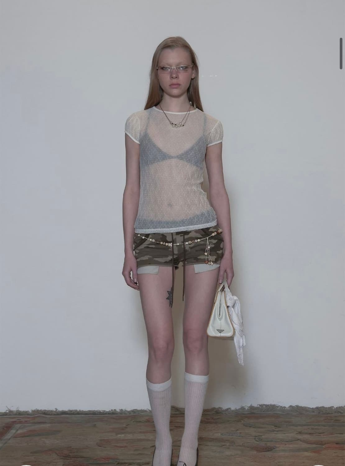 스컬프터 메쉬탑 Filthy Broke Sheer Tee Mesh Cre 상품이미지3