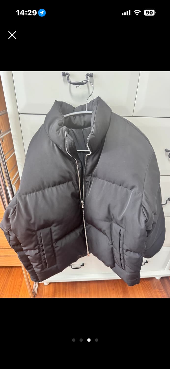 [Goose Down] TNGT 블랙 세미오버핏 엑셀라 구스다운 점퍼 상품이미지3