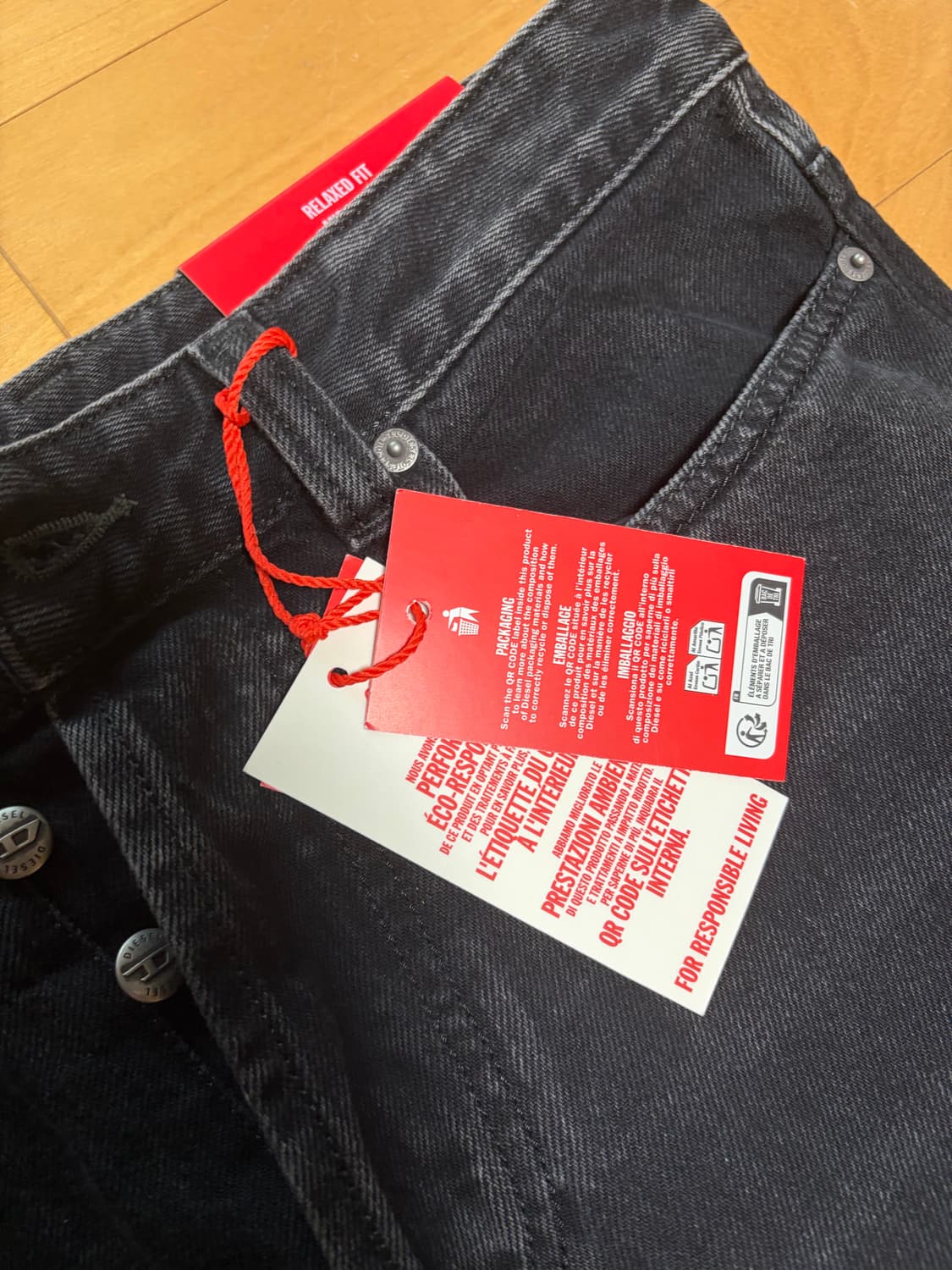 디젤 블랙 워시드 데님 31사이즈 상품이미지2