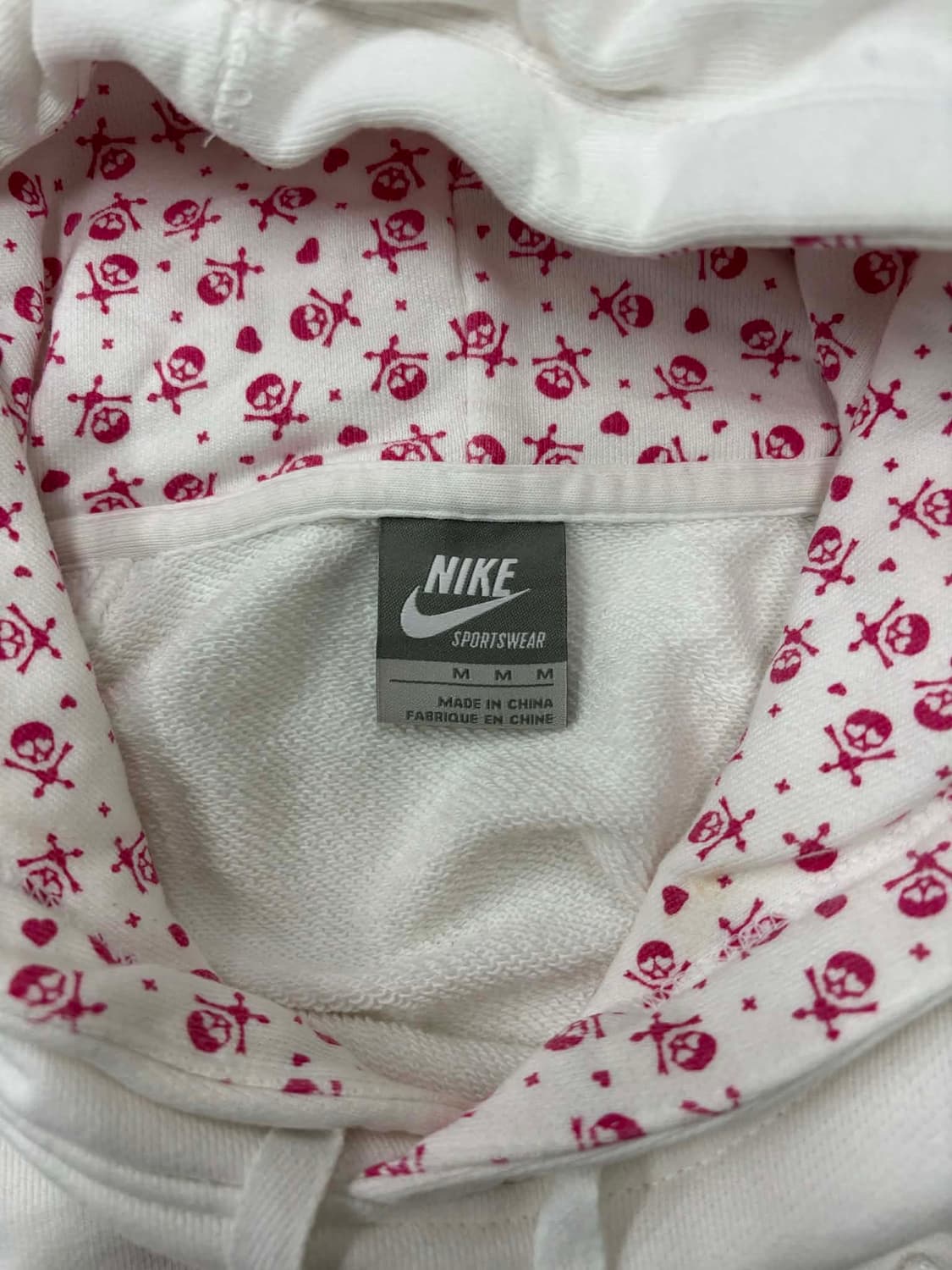 나이키 y2k 스컬 해골 빅로고 반달스 대장급 걸즈 스웨트셔츠 후드티(M 상품이미지4