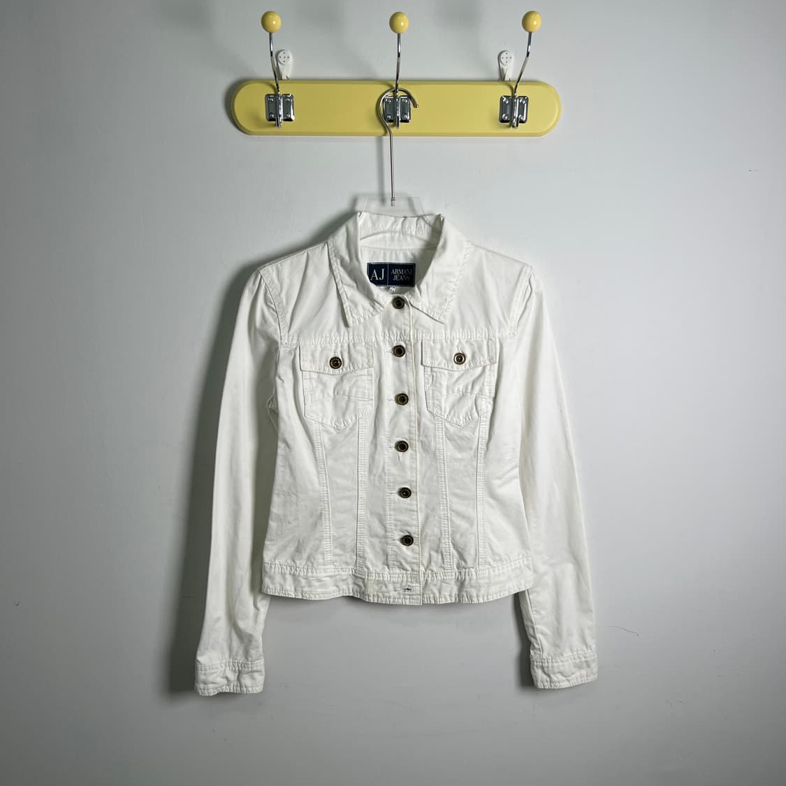 아르마니 진스 화이트 데님 트러커 자켓 40 상품이미지1