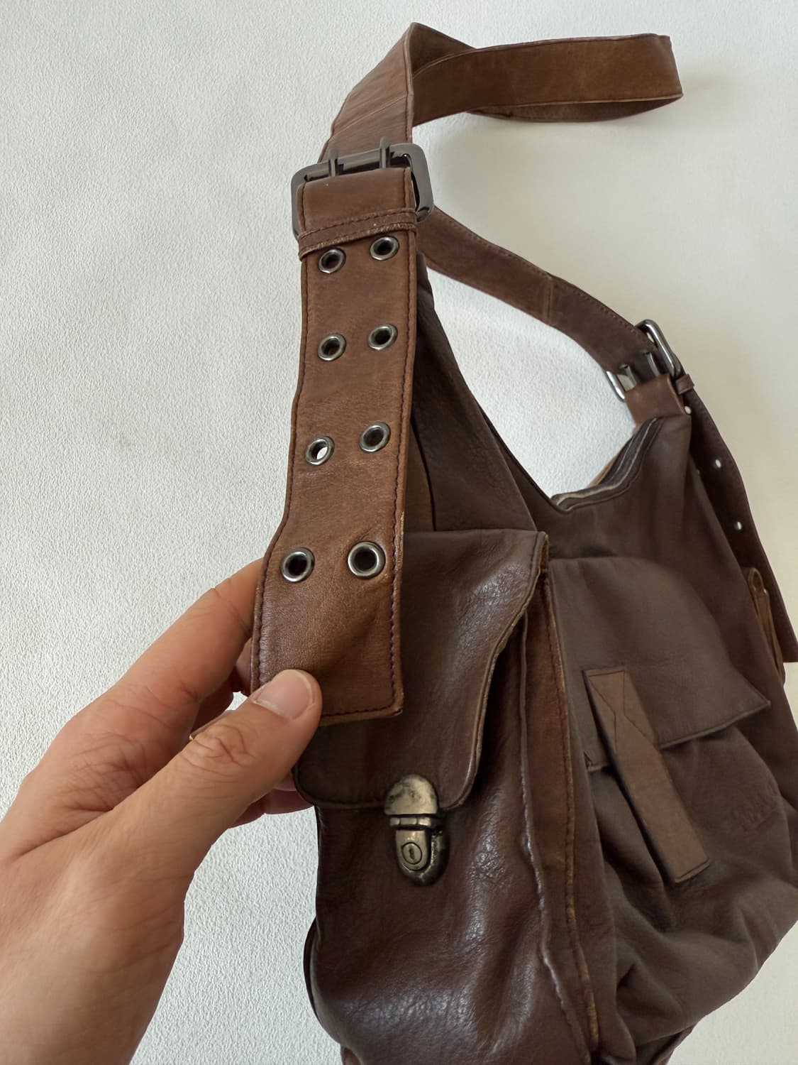 Pre owned 레더 크로스백 상품이미지8