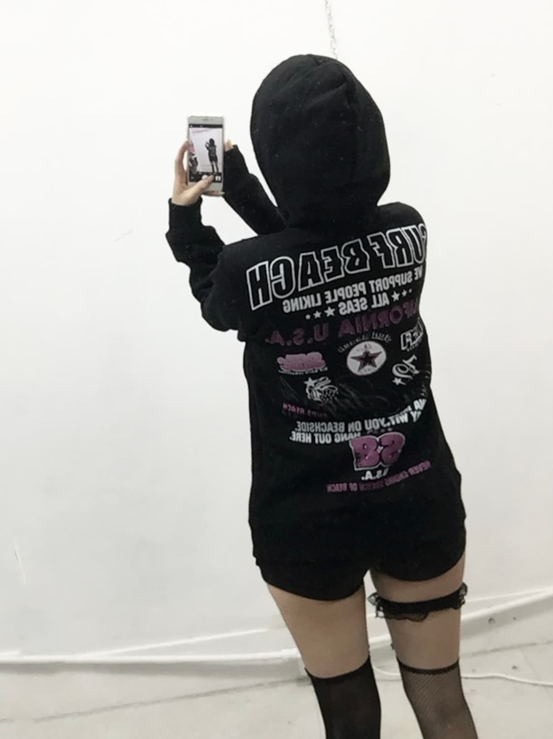 [RUDE GARRET] 펑크 y2k 레터링 후드티 상품이미지1