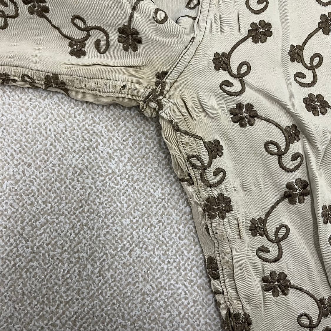 실측확인 베르사체 플라워자수 바지 0122M2 상품이미지6