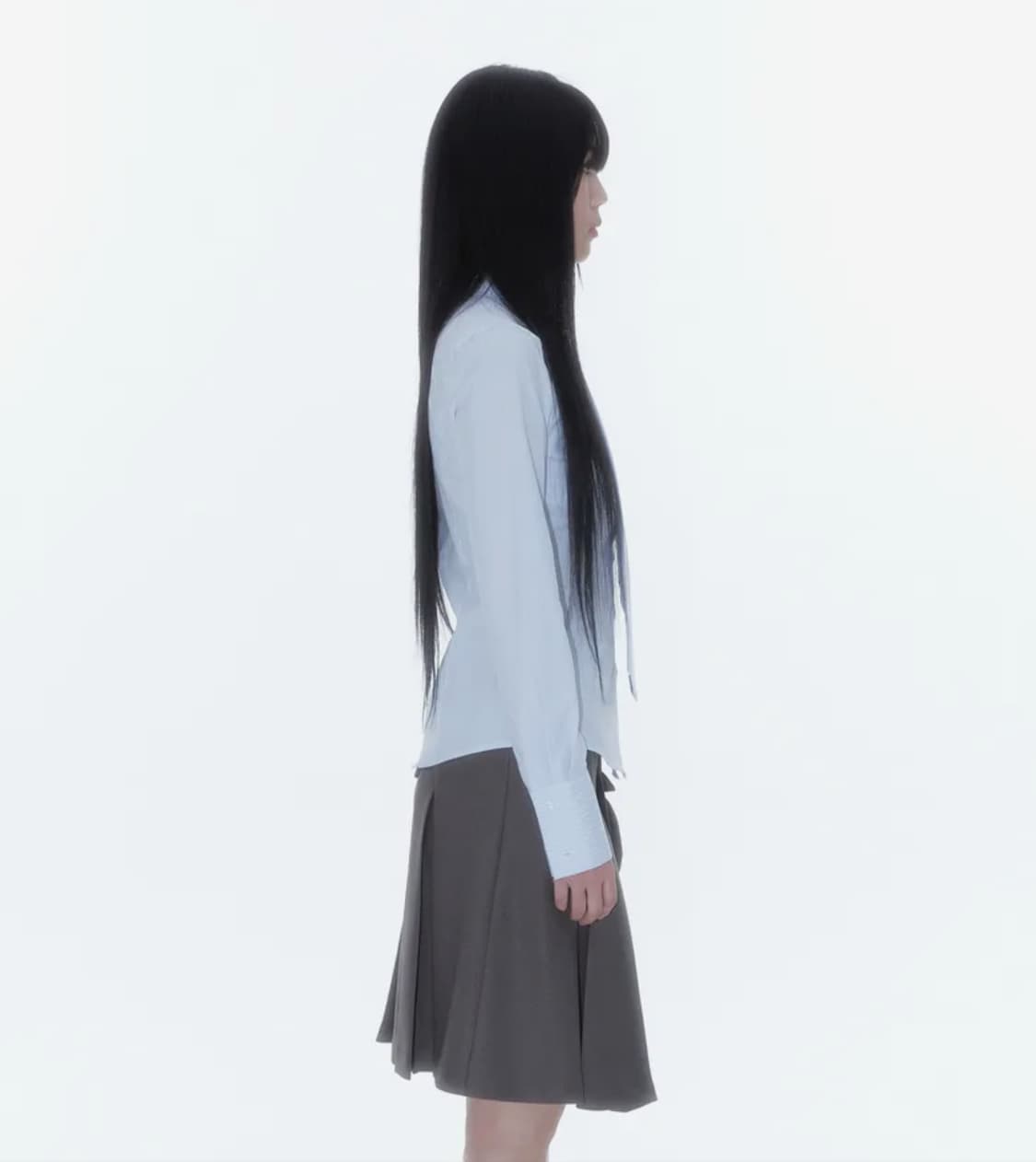 카시코 슬림 코르셋 블루 셔츠 M사이즈 (Slim Corset Shirt 상품이미지3