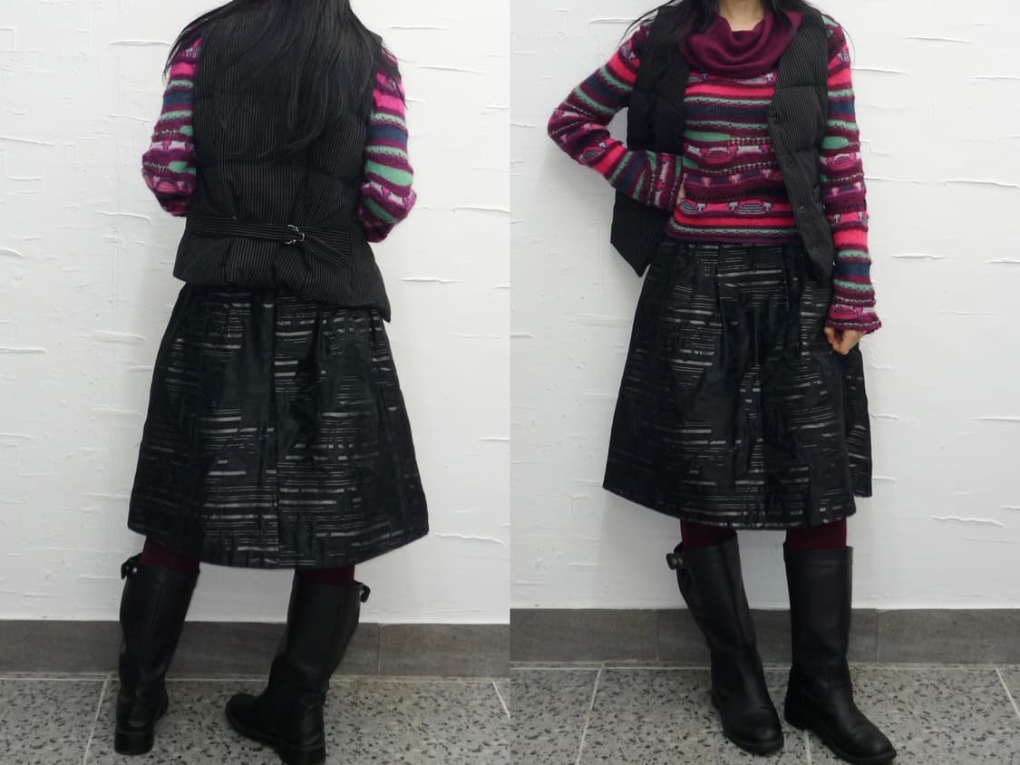 stripe quilted vest 상품이미지3