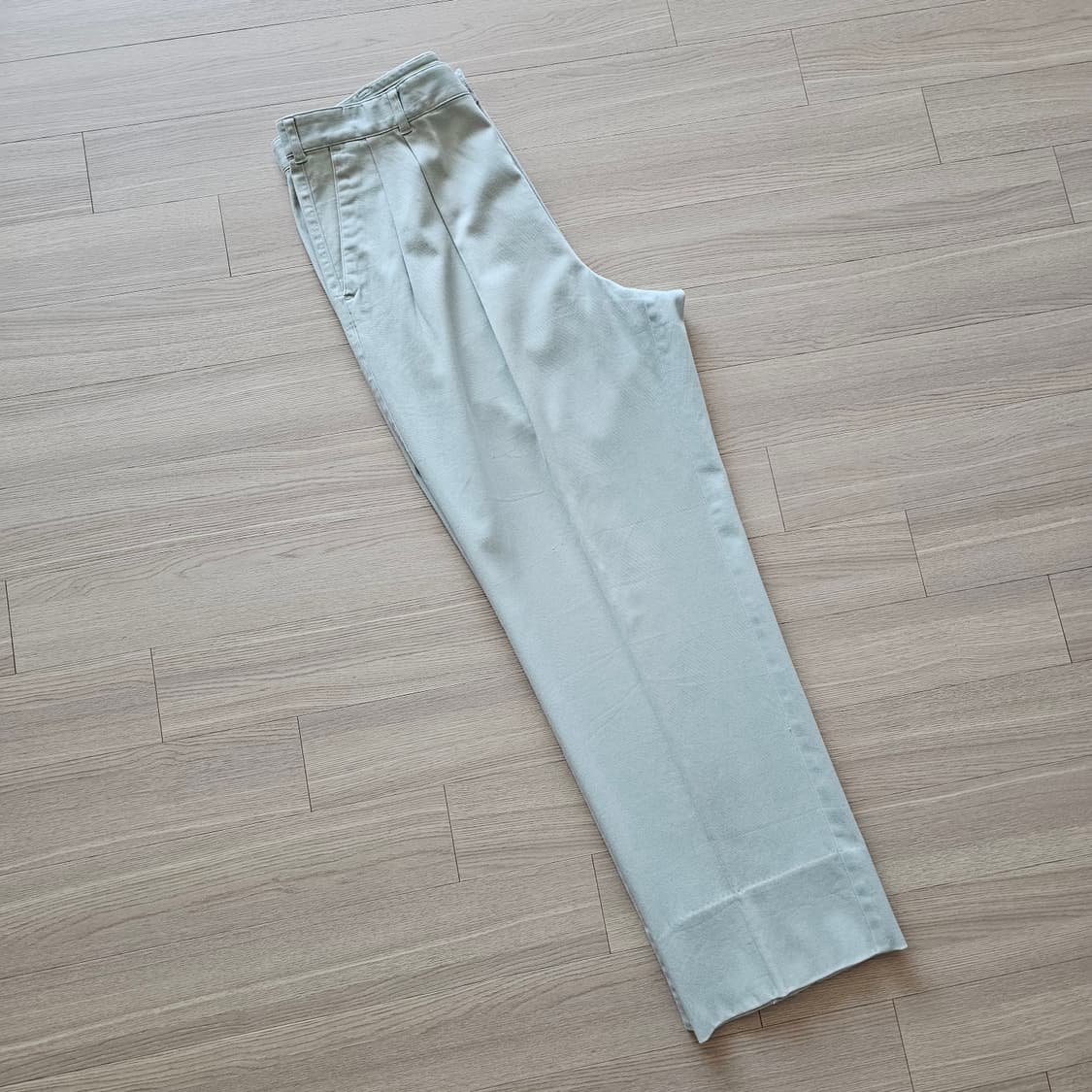 44 34 ) KROYDON 내츄럴 민트 와이드 슬랙스 일본 빈티지 상품이미지3