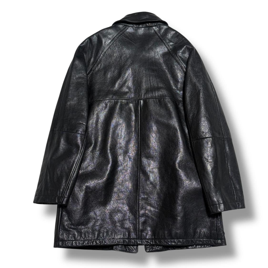 90's C.P. Company 빈티지 레더 하프 코트 상품이미지2