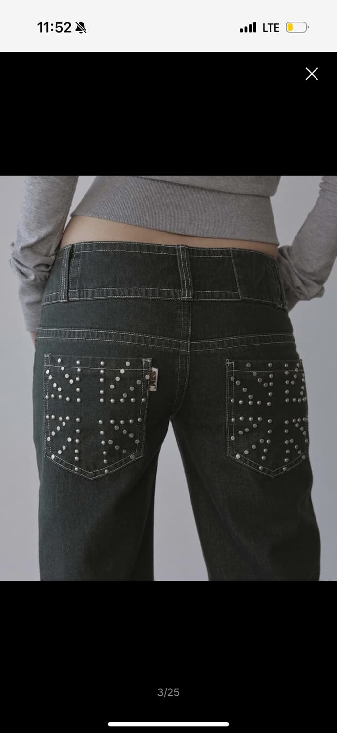 스컬프터 스터드 로우라이즈 데님M/ 새상품 택O 상품이미지2