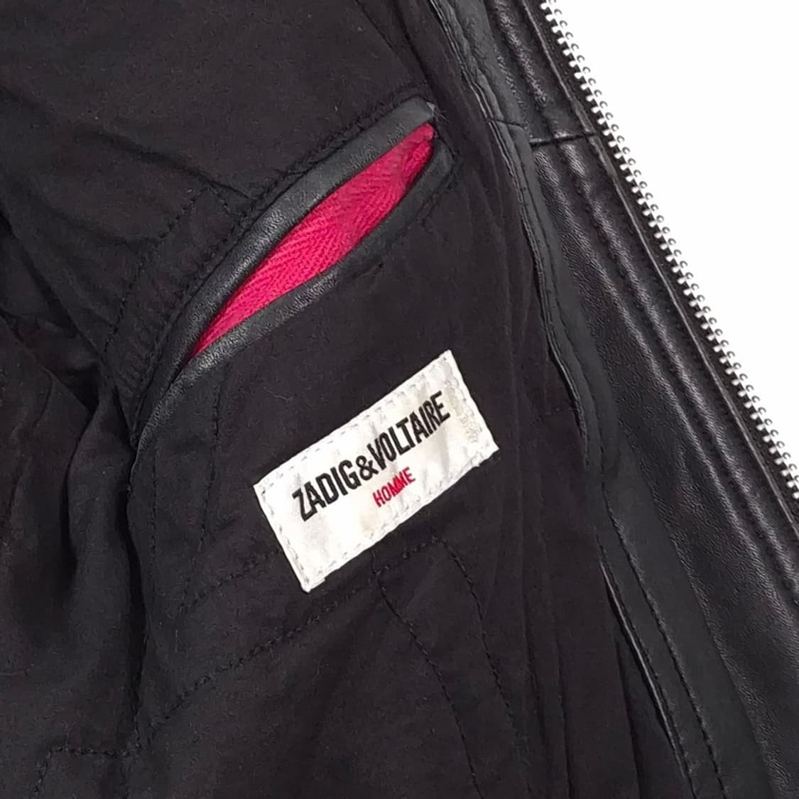 쟈딕앤볼테르 옴므 램스킨 레더 자켓 S 상품이미지6