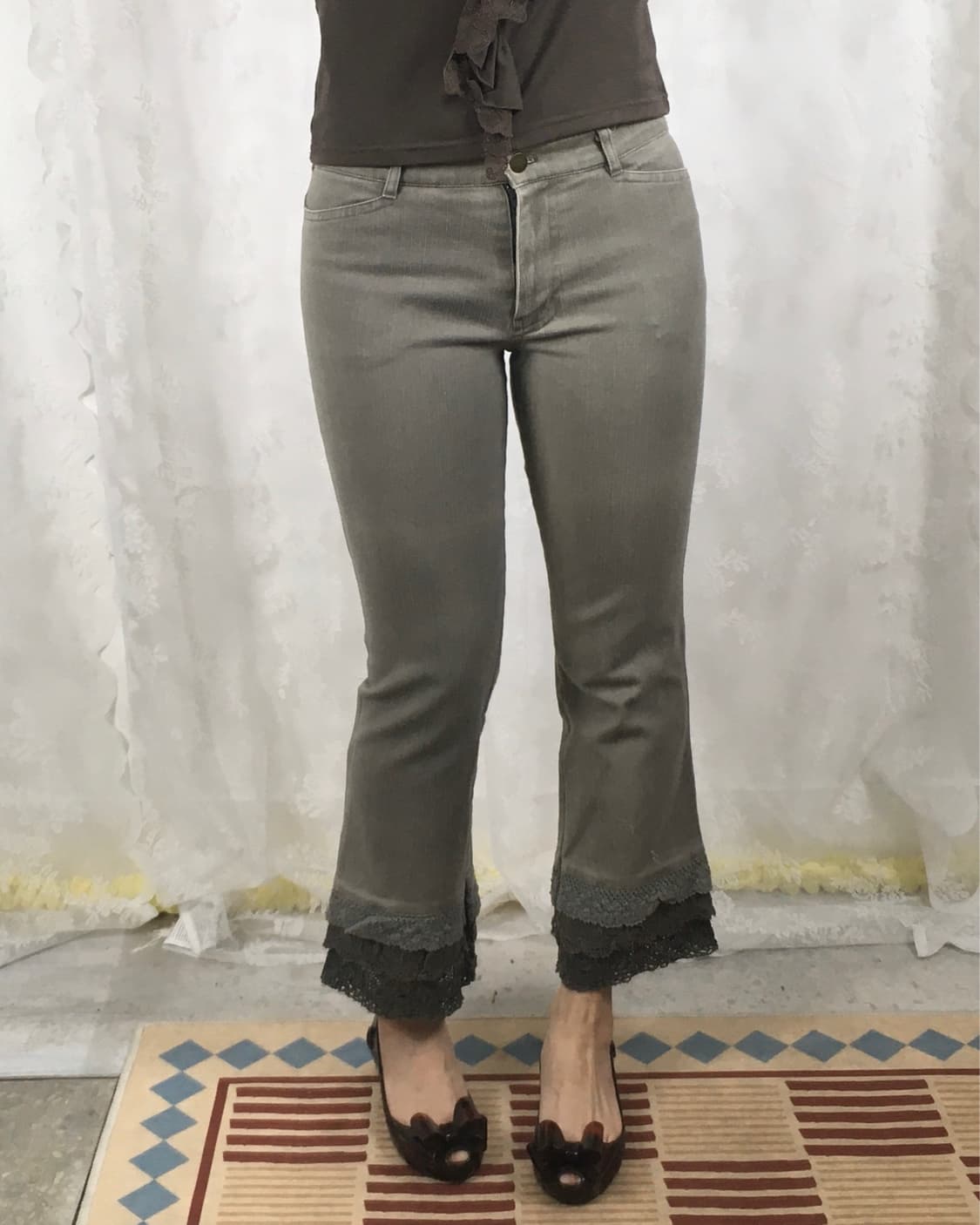 L'EST ROSE lace point capri pants 상품이미지3