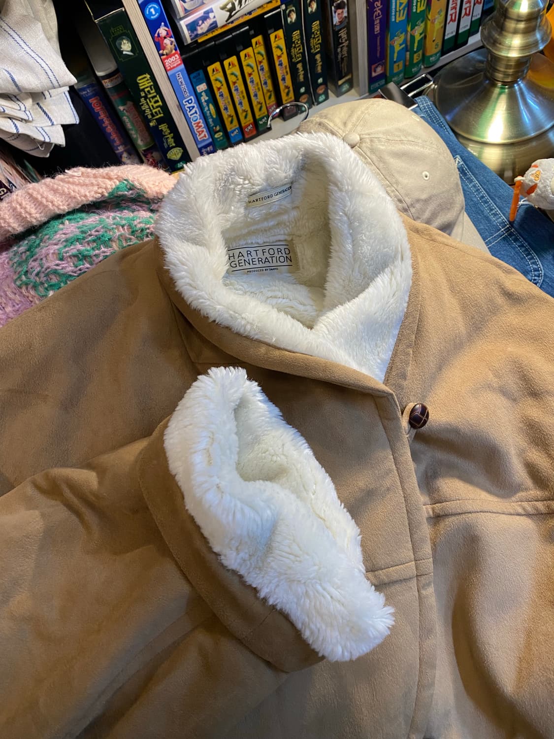 Japan vintage 페이크무스탕 M-L 상품이미지1