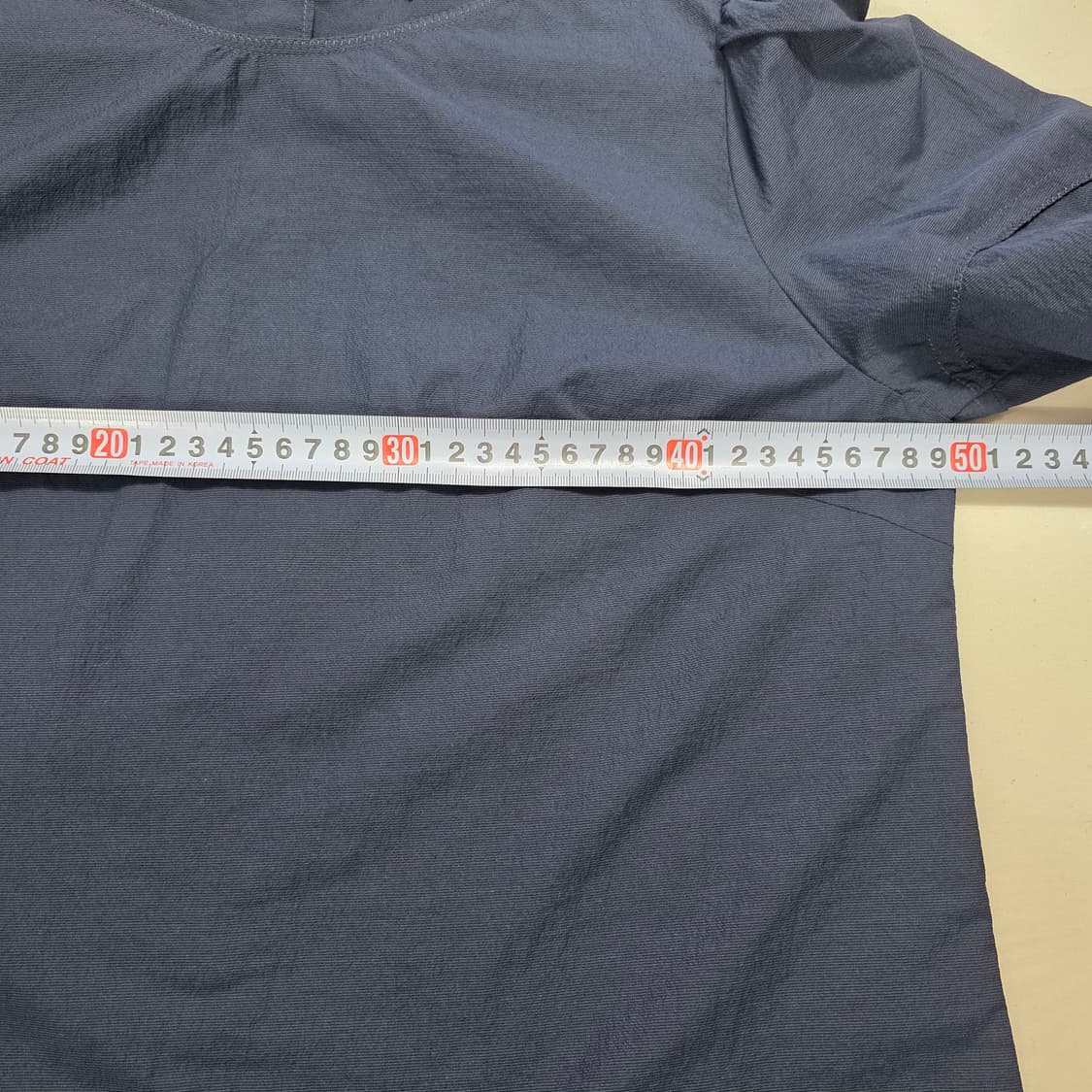 0193 지고트 JJ JIGOTT 퍼프소매 반팔 블라우스 네이비 55사이 상품이미지3