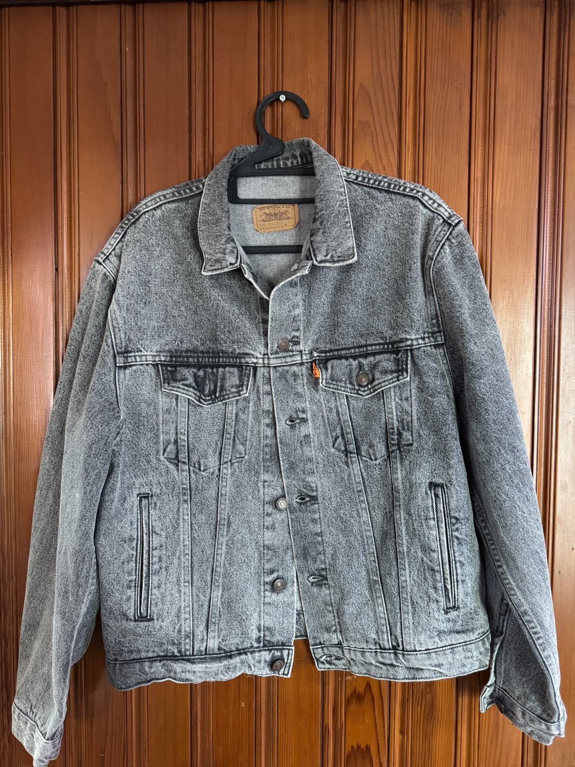 리바이스 흑청 데님 자켓(오랜지탭) 상품이미지1