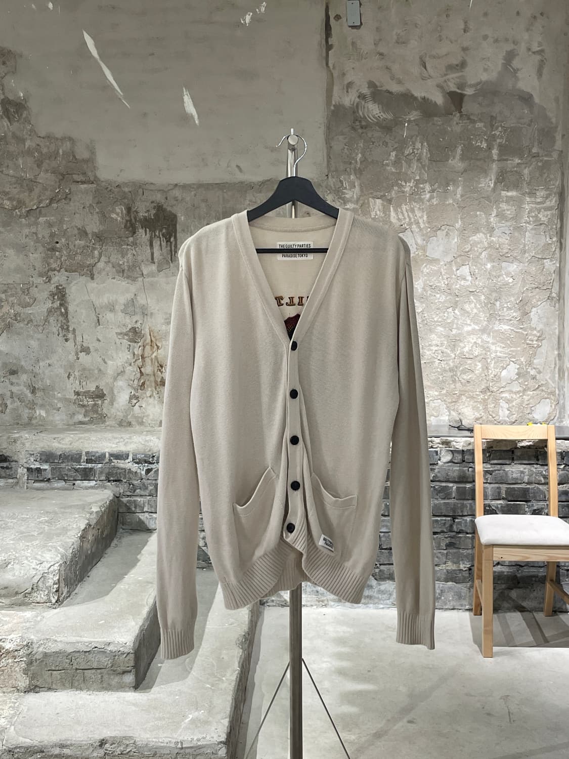 와코 마리아 18S/S 아이보리 버진 메리 니트 가디건 상품이미지2