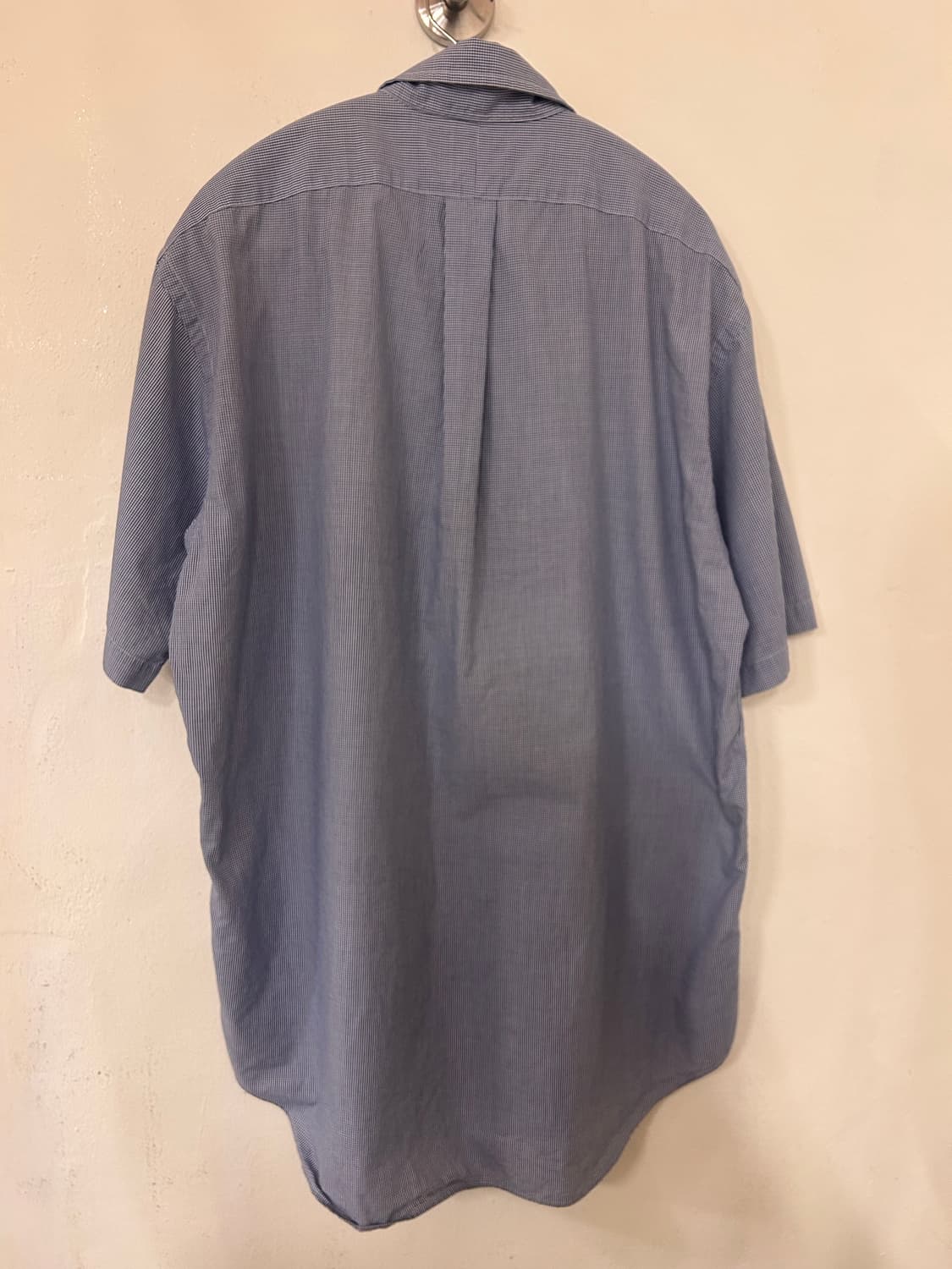 폴로 랄프로렌 네이비 체크 반팔 셔츠 M (실측110) 상품이미지7