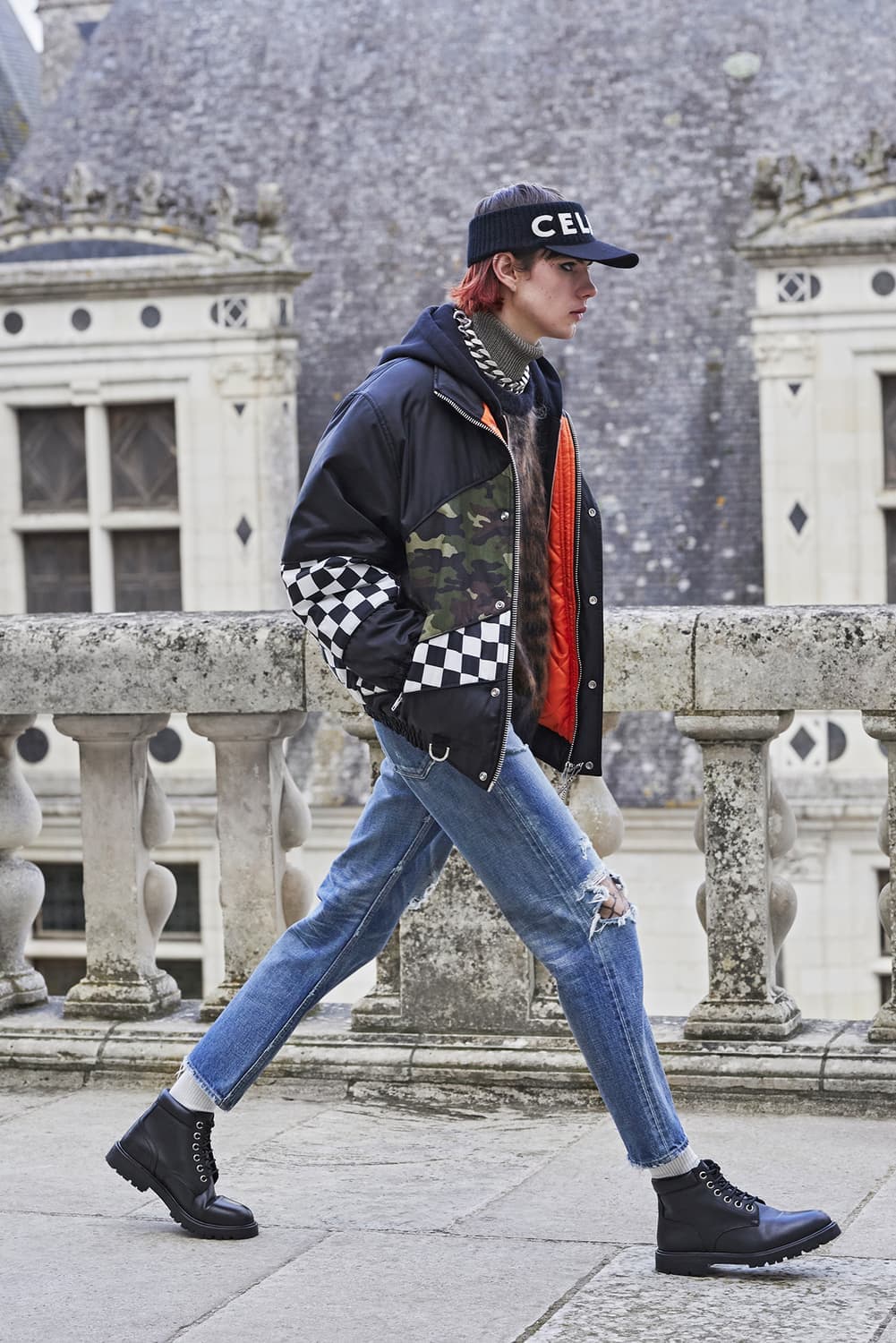 셀린느 by 에디슬리먼 카모체커보드 봄버 52 상품이미지6