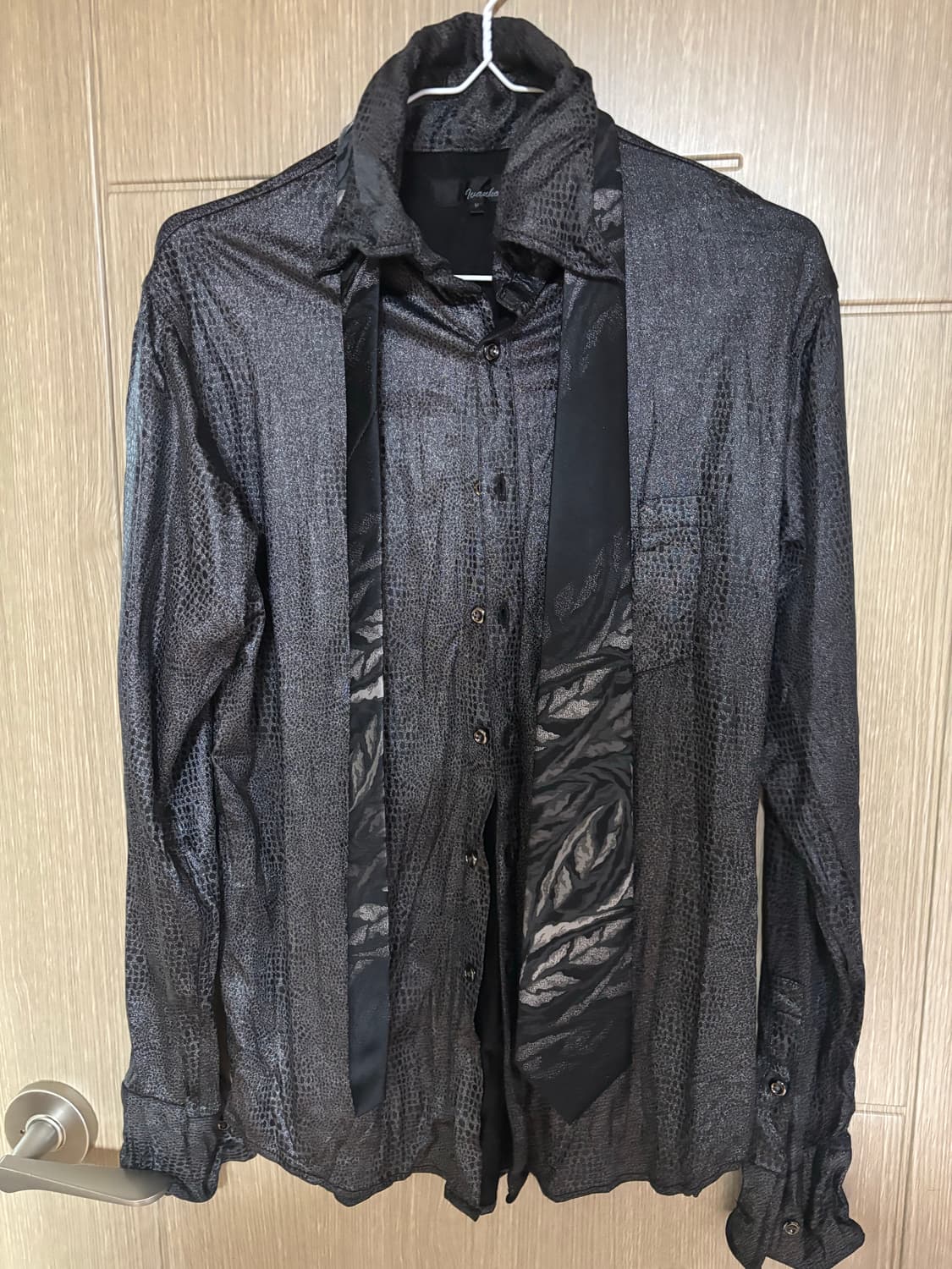 오리엔탈 뱀피무늬 셔츠 + 넥타이 상품이미지2