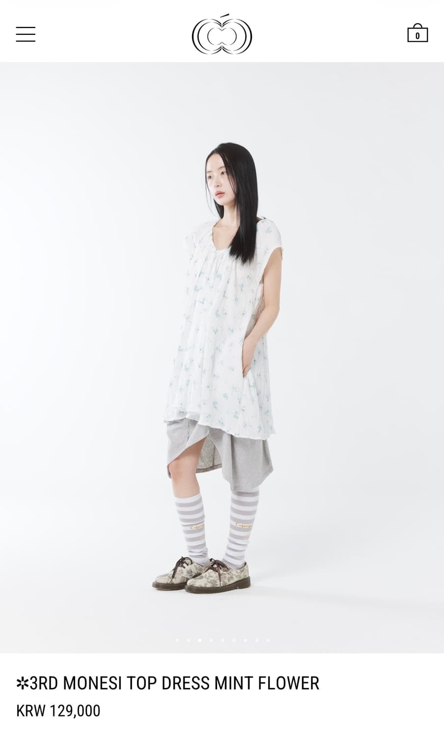 콜로신스 MONESI TOP DRESS MINT FLOWER 상품이미지2