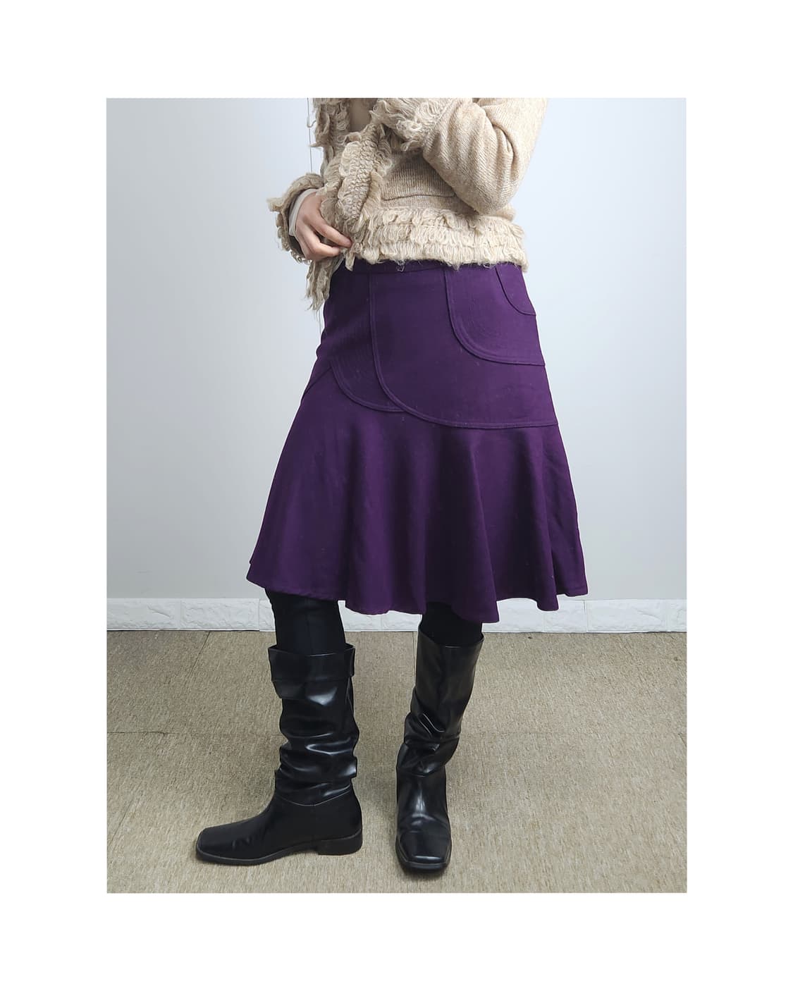 라인 물결 스커트 상품이미지1