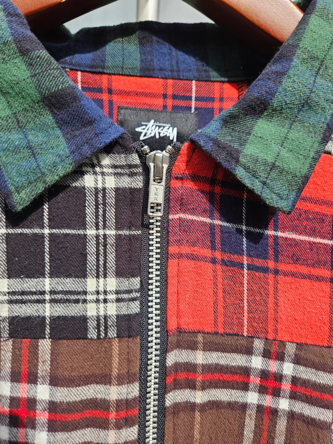 스투시 패치워크 플란넬 체크 셔츠 자켓 상품이미지4