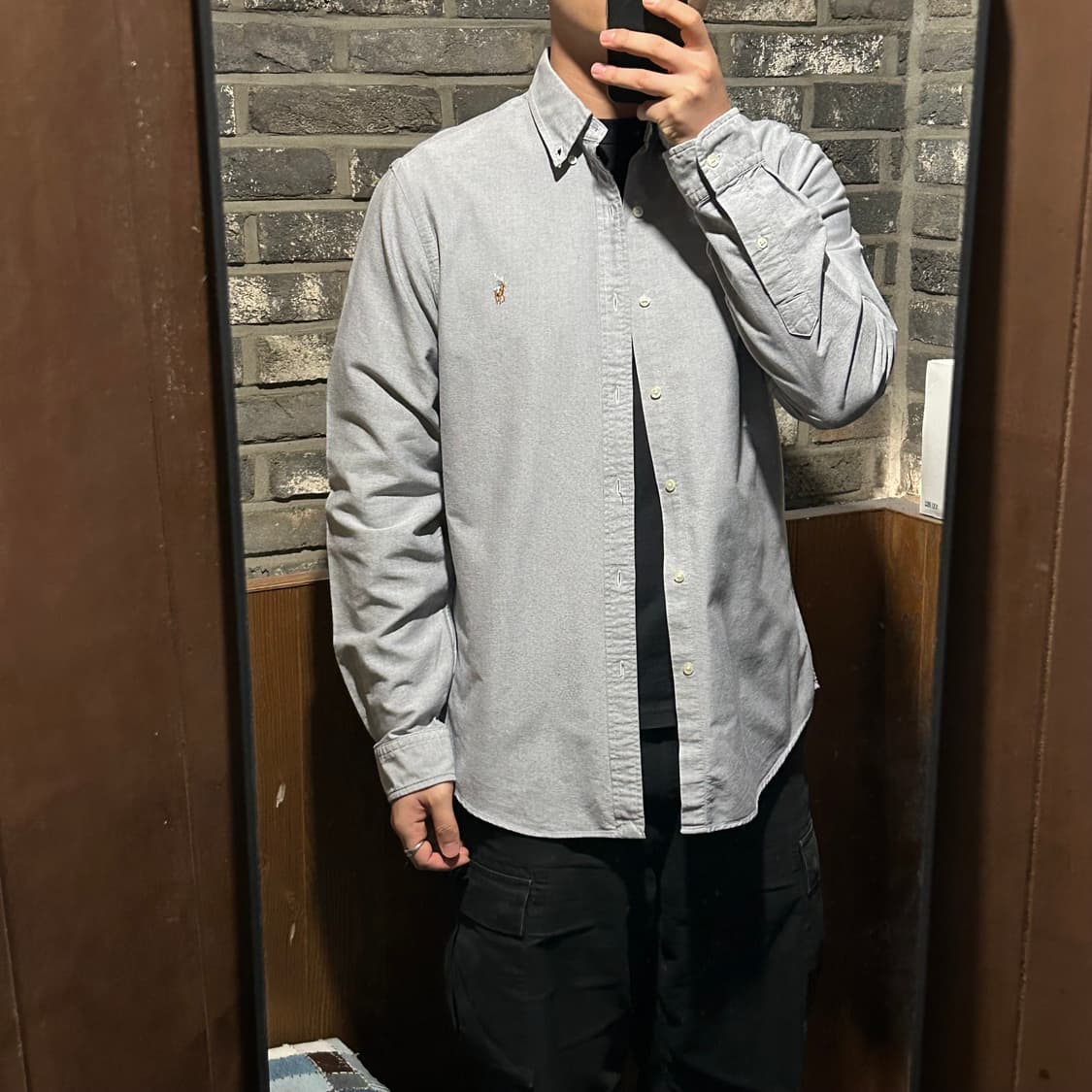 L) 폴로 랄프로렌 클래식 옥스포드 셔츠 그레이 상품이미지8
