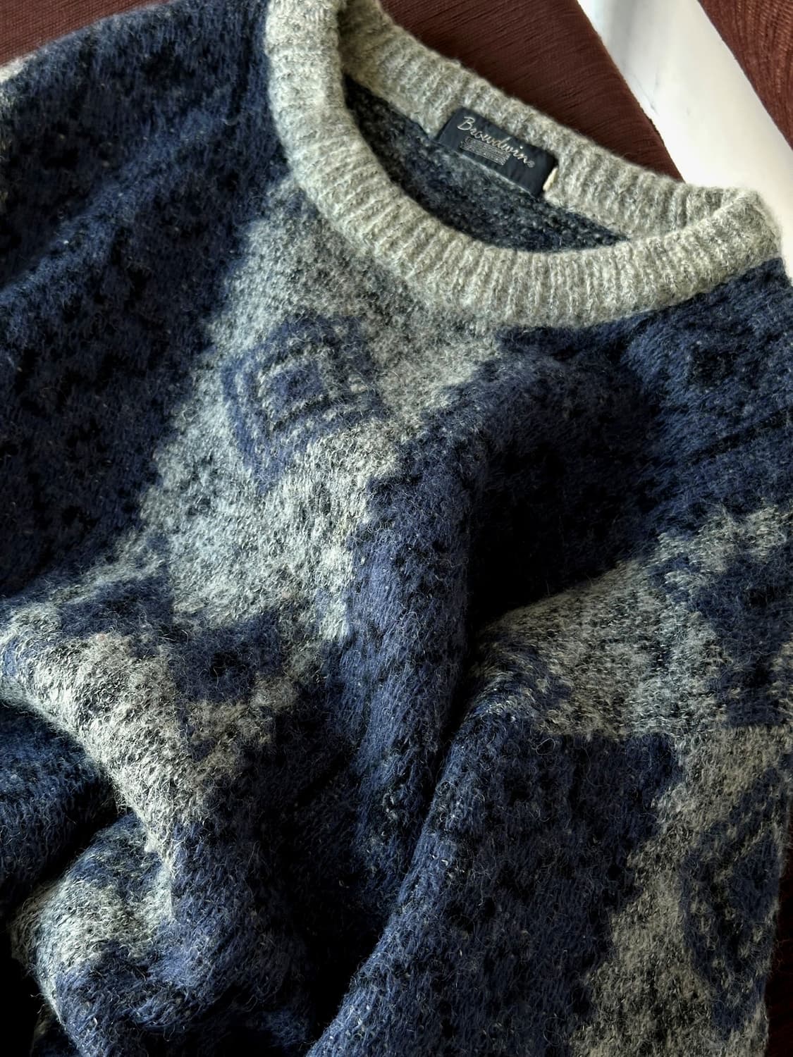 Dry fabric design pattern knit P/O 상품이미지2