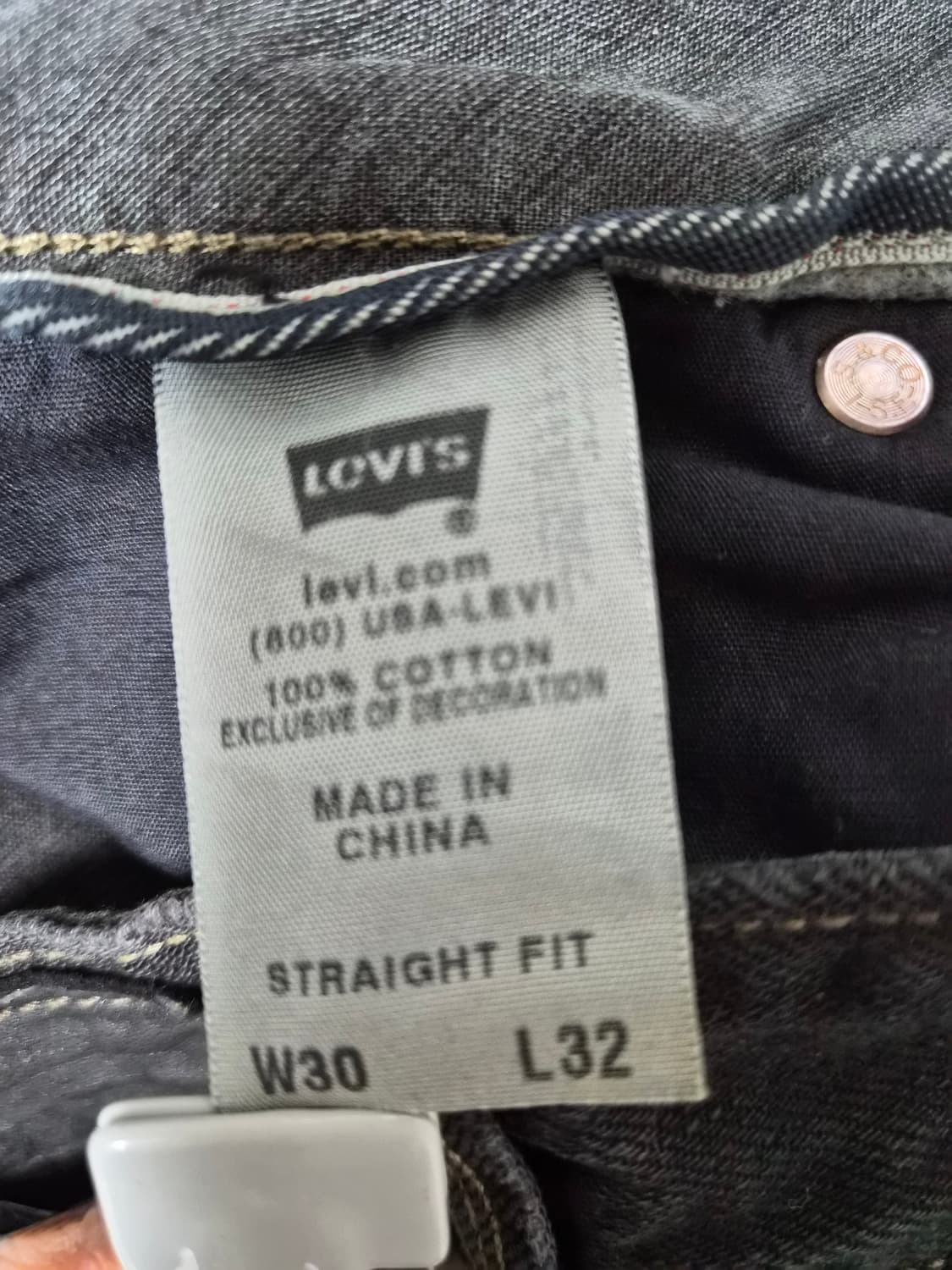 리바이스 스트레이트 블랙 데님 팬츠 30사이즈 P-116 상품이미지5