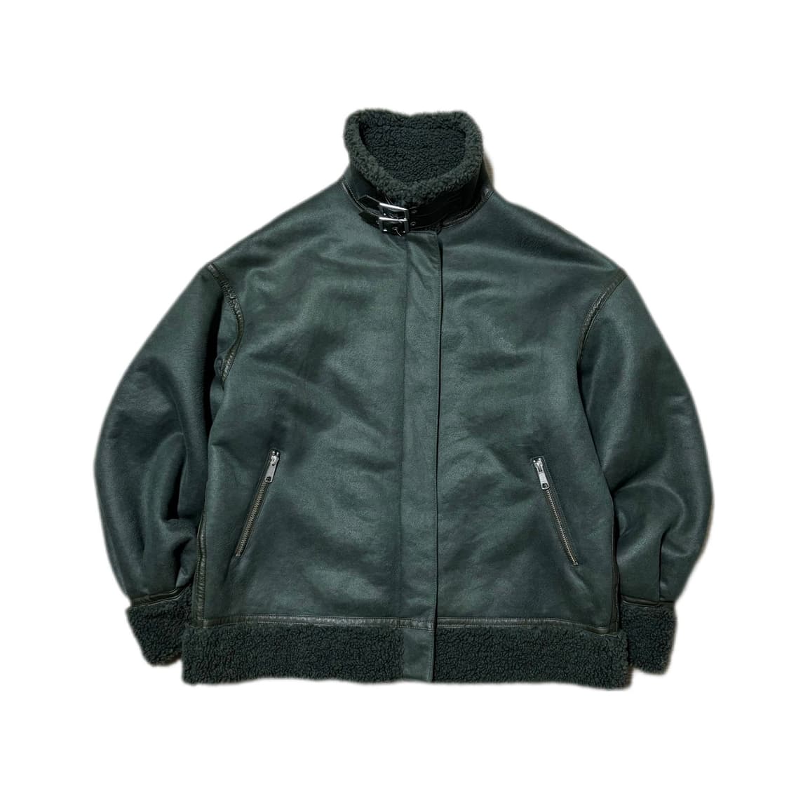 SPIRALGIRL 그린 무스탕 자켓  상품이미지2