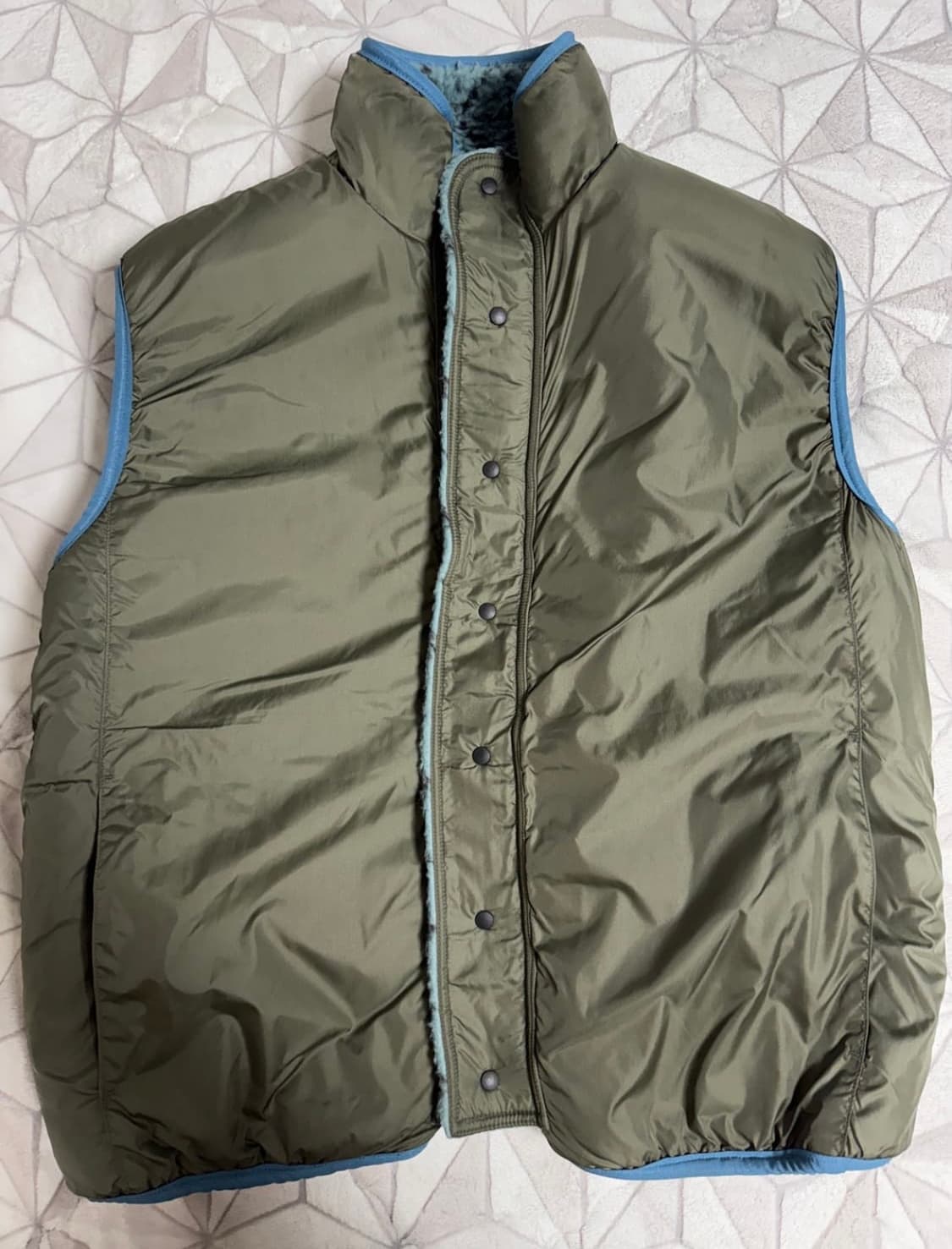 캐피탈 기모노 사시코 보아 플리스 리버시블 베스트 블루 4 상품이미지3