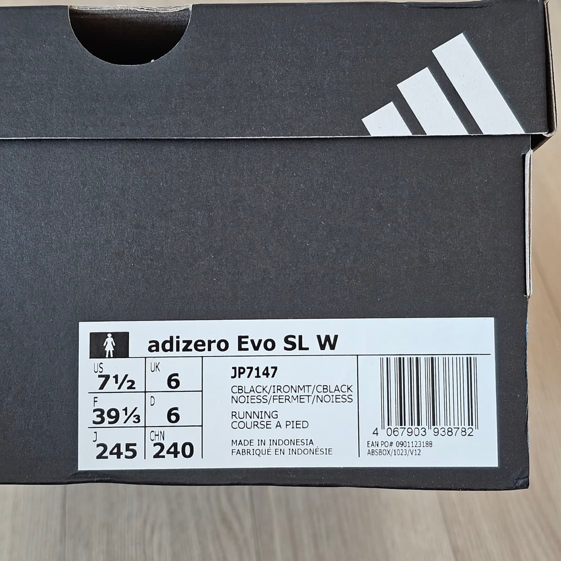 245 새제품) (W) 아디제로 에보슬 EVO SL 코어블랙 런닝화 런닝 상품이미지7