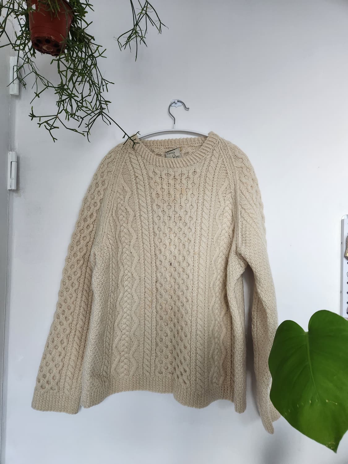 아일랜드 핸드니팅 퓨어 울 아란 스웨터 상품이미지1