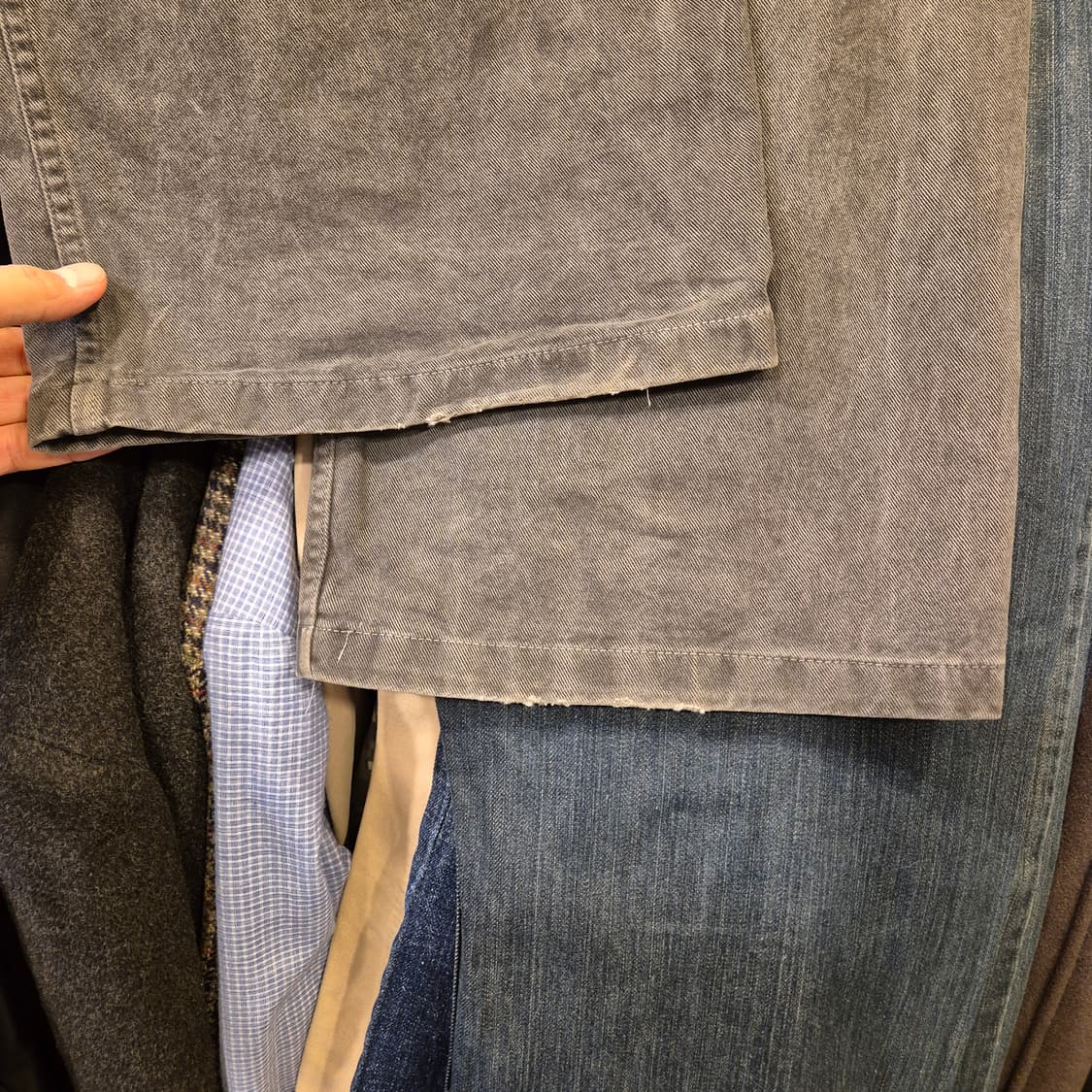 30인치 피그먼트워싱 면 새미와이드핏 밴딩팬츠 상품이미지5