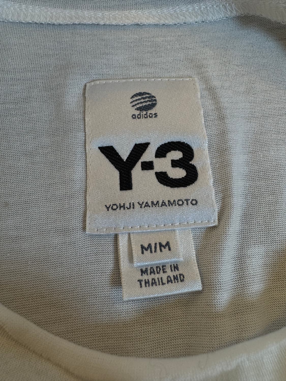 (M)요지야마모토 Y-3 아디다스 반팔티 화이트 상품이미지5