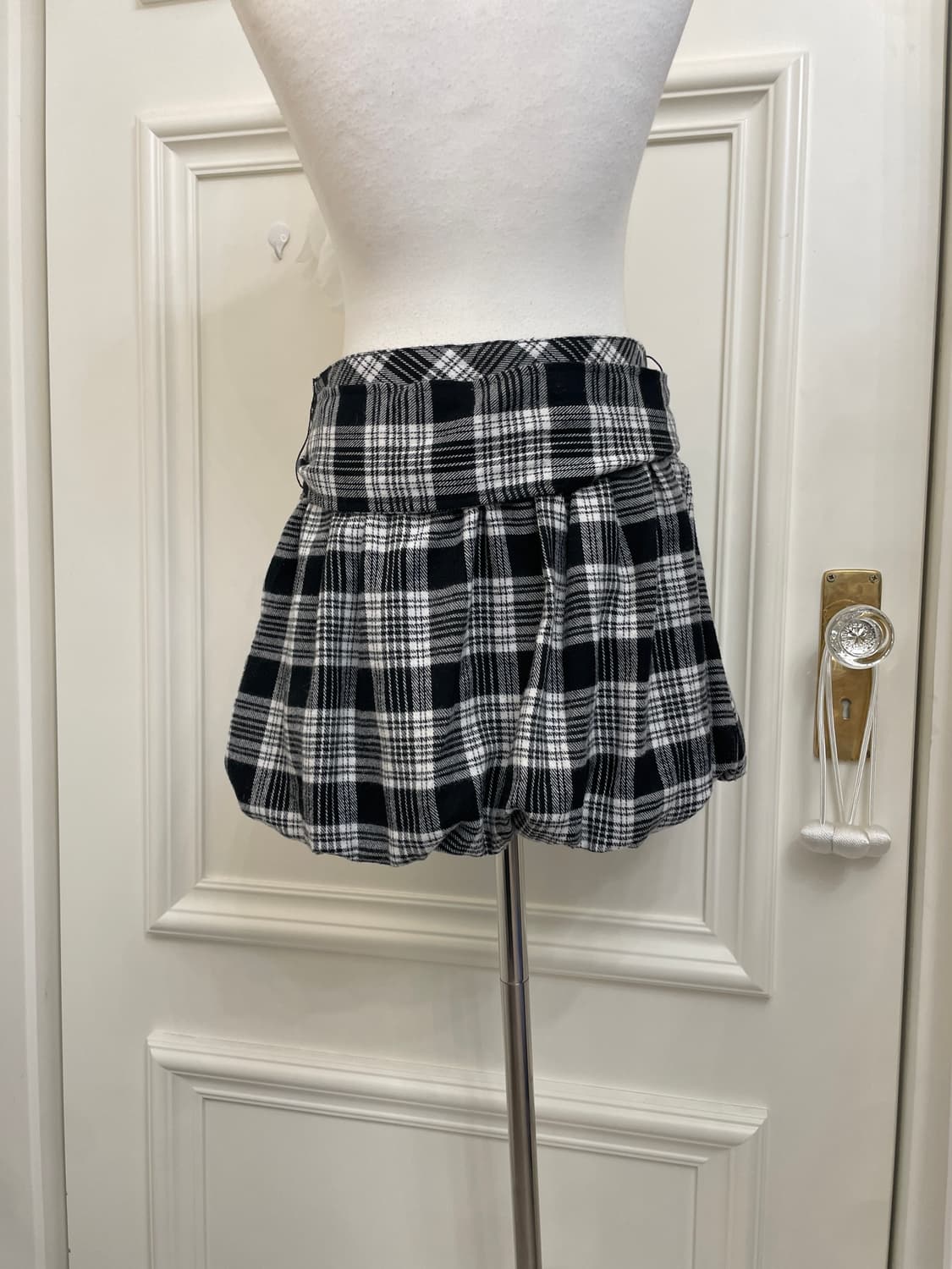 black&white check bow point lovely mini 상품이미지4