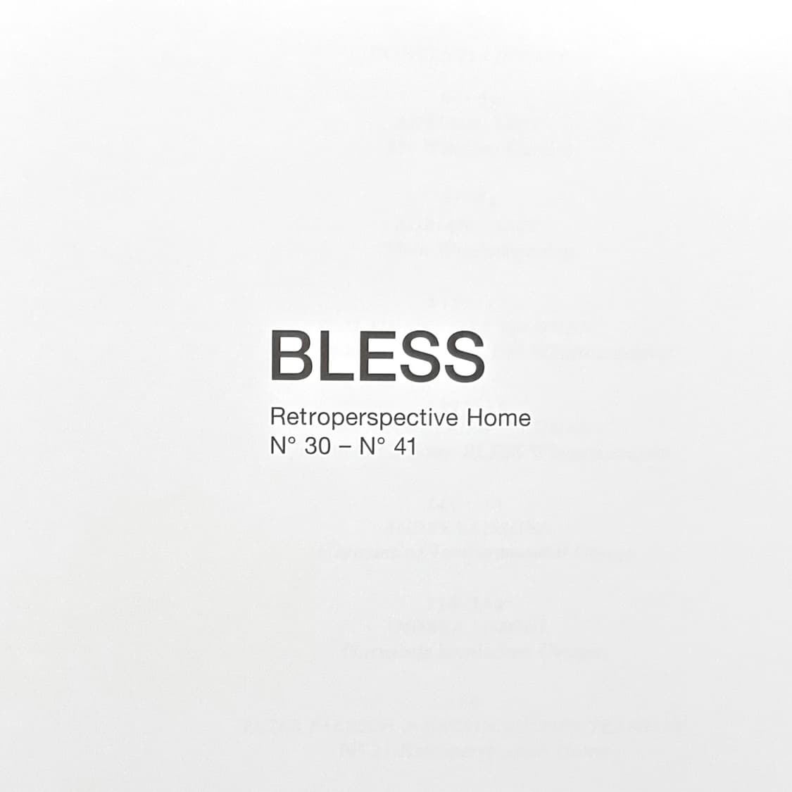 BLESS ARCHIVE BOOK N°30 - N°41 2010 상품이미지2
