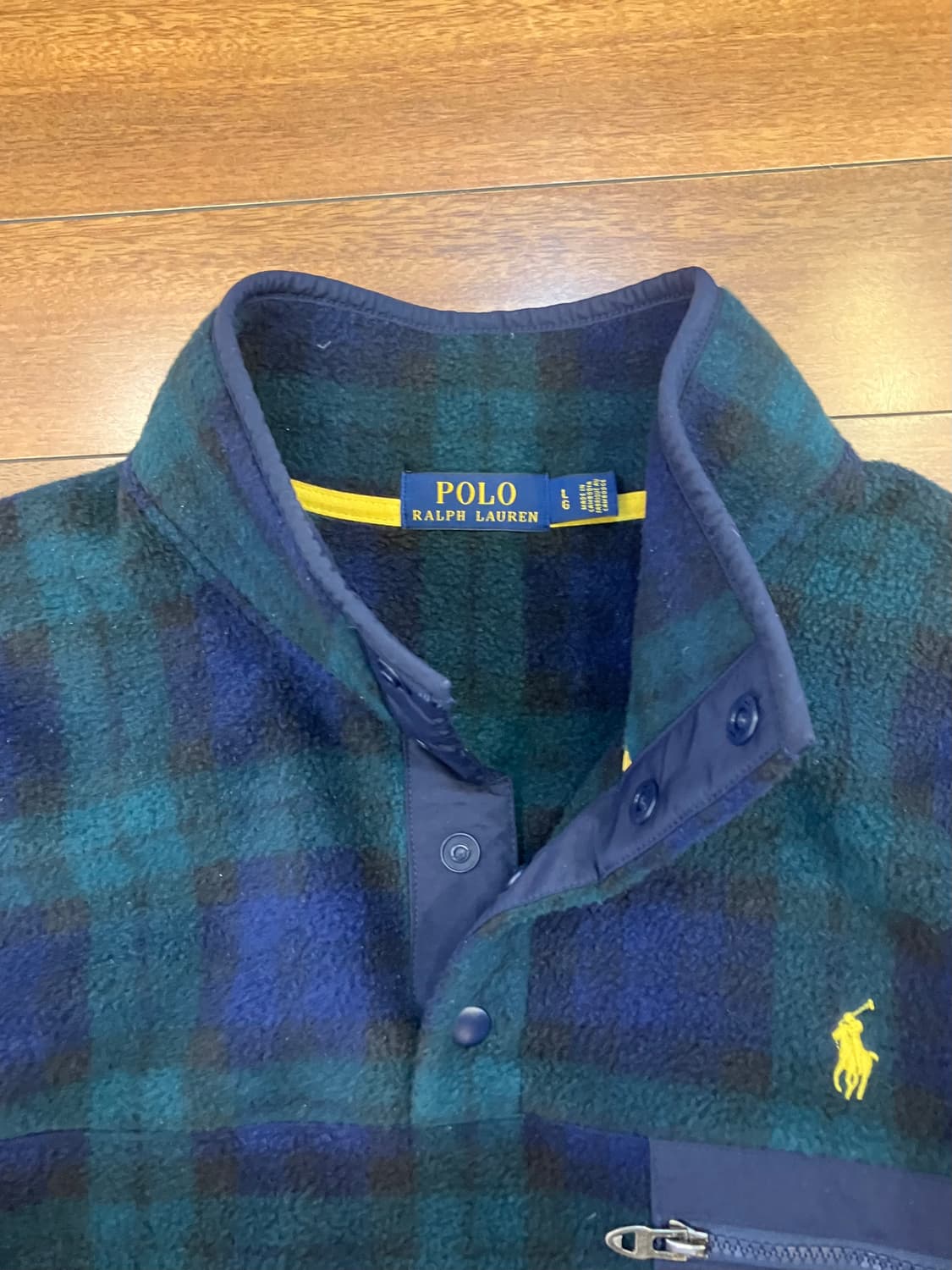 폴로랄프로렌 타탄 플리스 풀오버 L 상품이미지3