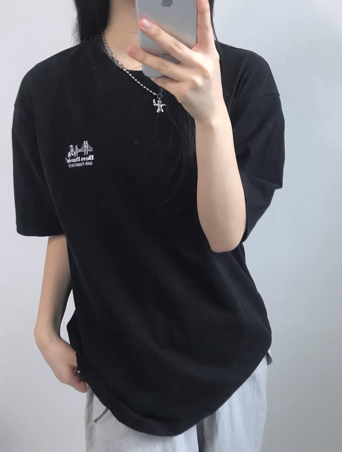 BenDavis 벤데이비스 블랙 프린팅 티셔츠 상품이미지1