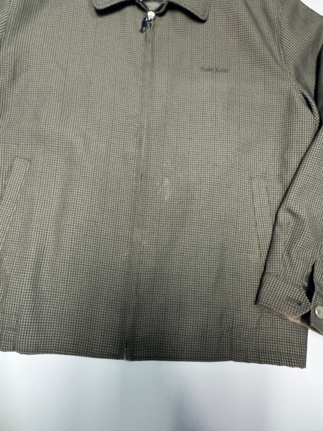 마르시아노 깅엄 체크 패턴 빈티지 블루종 자켓 XL 상품이미지7