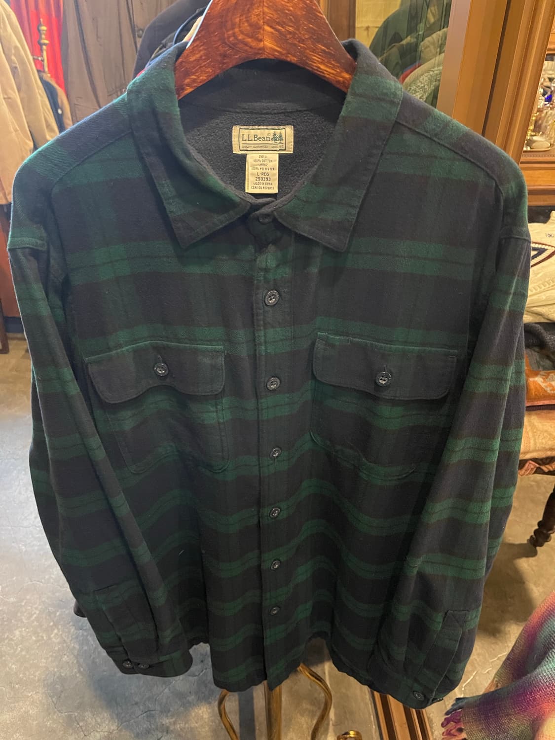 LL bean 체크 후리스 셔츠 상품이미지2