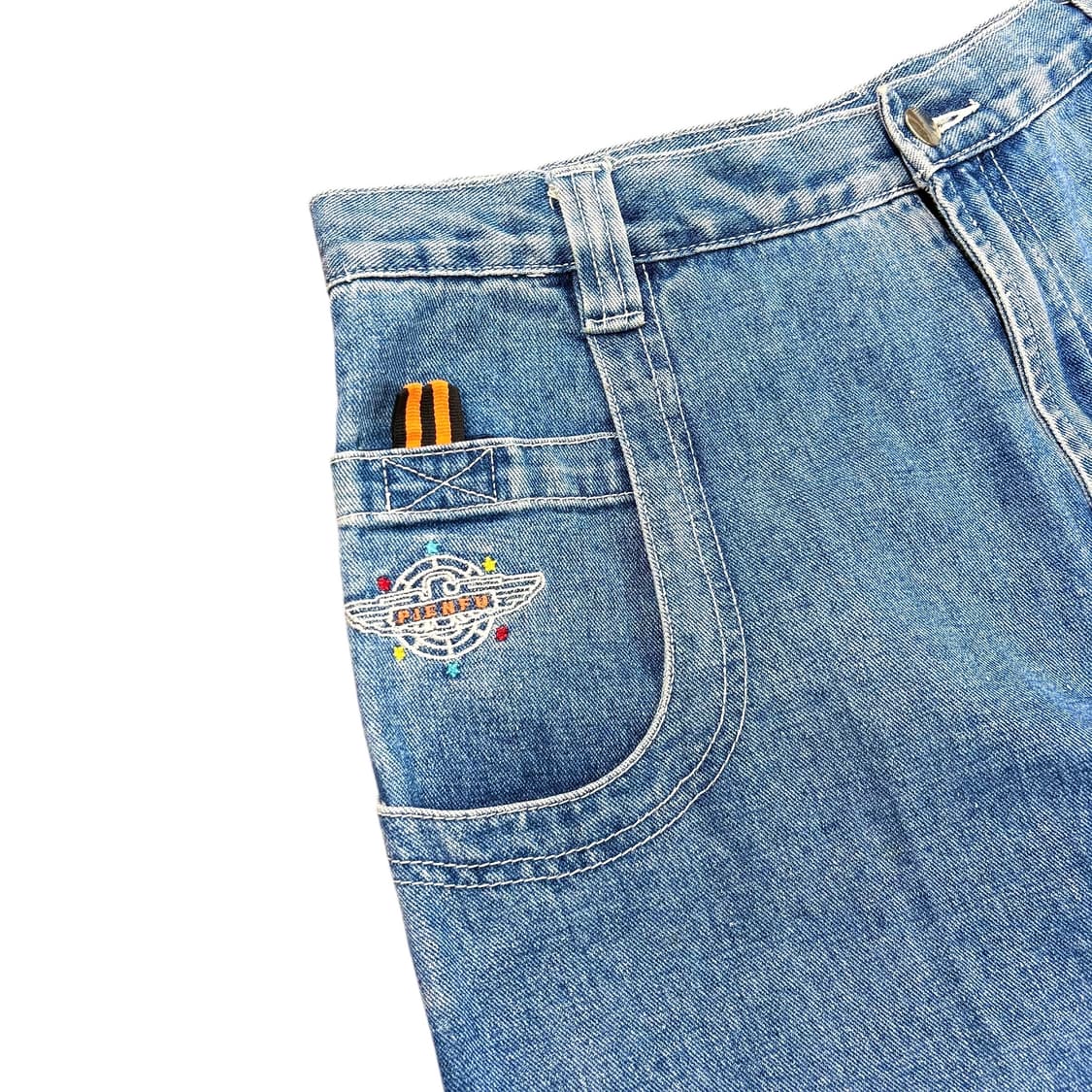 (32) 90s 피엔푸 빈티지 올드스쿨 힙합 카펜터 와이드 데님 팬츠 상품이미지5