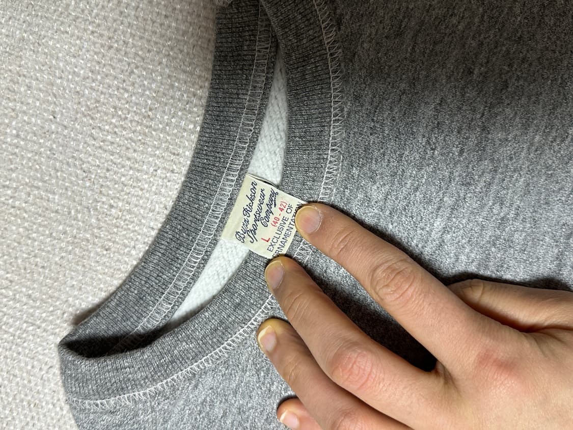 (100)버즈릭슨 USAF 루프휠 스웻 그레이 L 상품이미지3