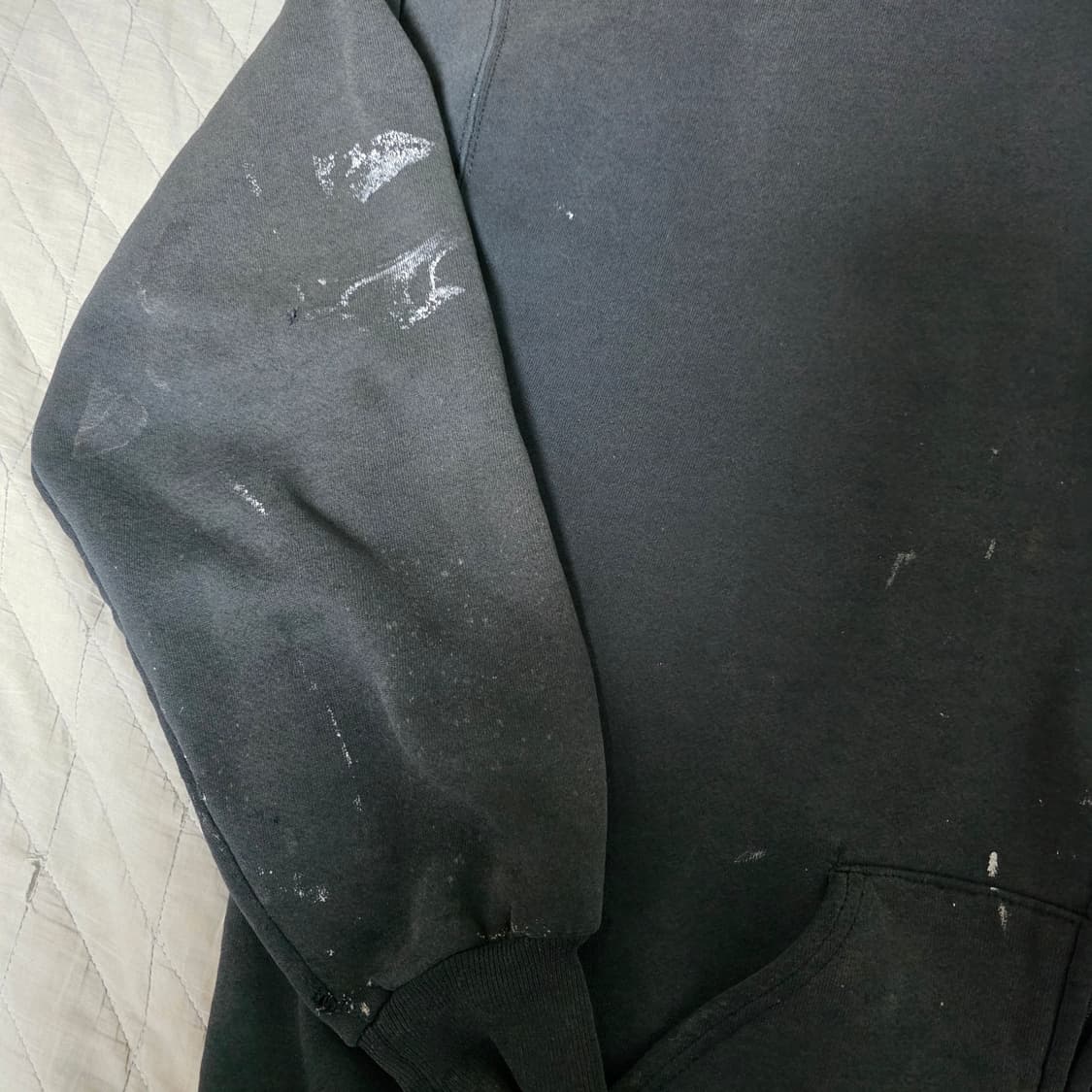 [XXL] 90s USA 빈티지 러셀 애슬레틱 후드집업 블랙 트래쉬드2 상품이미지5